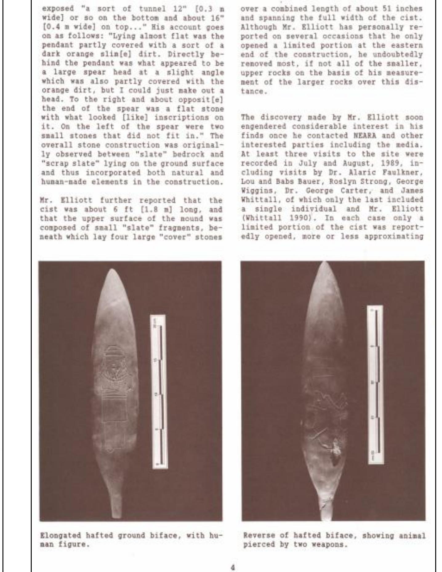 Petersen, James B. “Grand Lake Stream, The Elliott II Site: An Archaeologist’s Preliminary Report.” New England Antiquities Research Association (NEARA), Vol. 25, (1990): 3-13. 