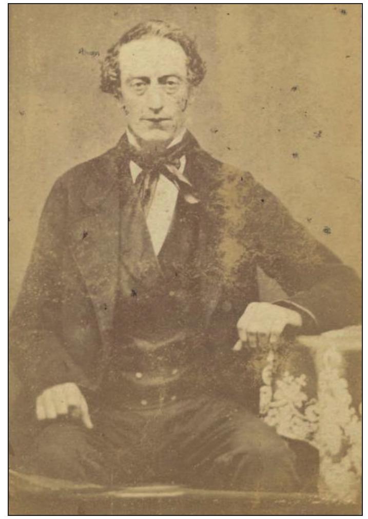 10 Obverse of a carte de visite of a  member of the Moon/ Prescott family (circa 1859) 