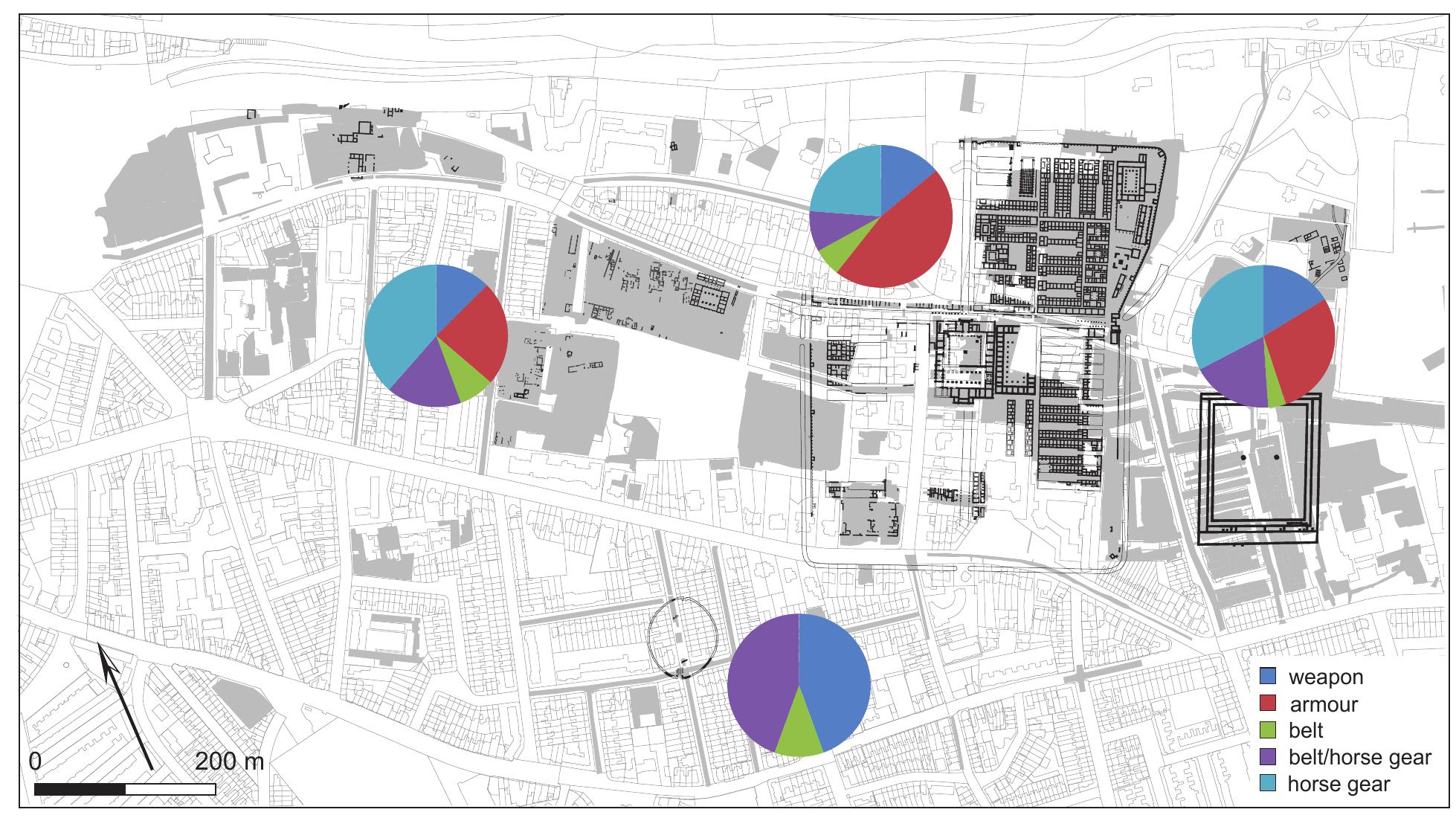 Figure 3. The assemblages of the four areas sorted by functional group. 