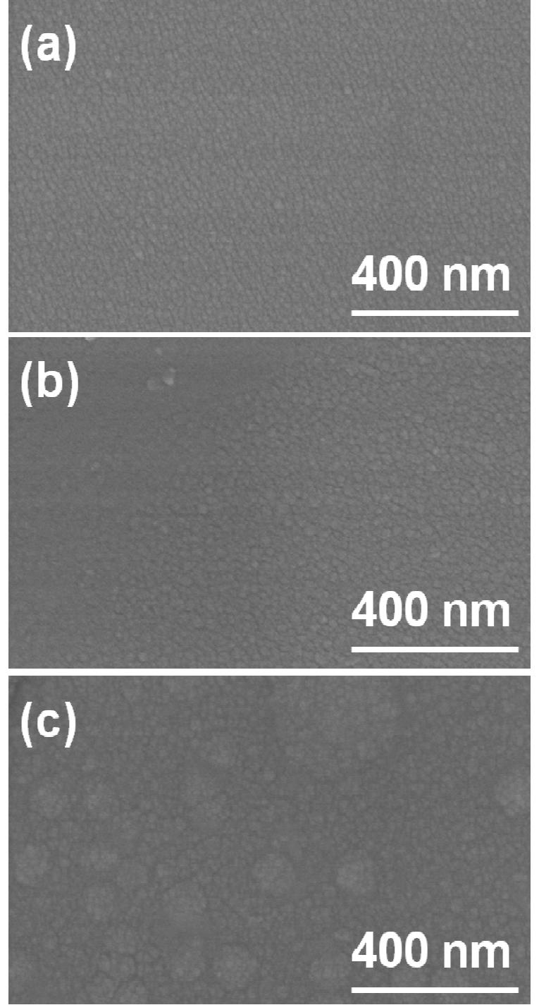 Surface morphology of the igzo thin films as a function of