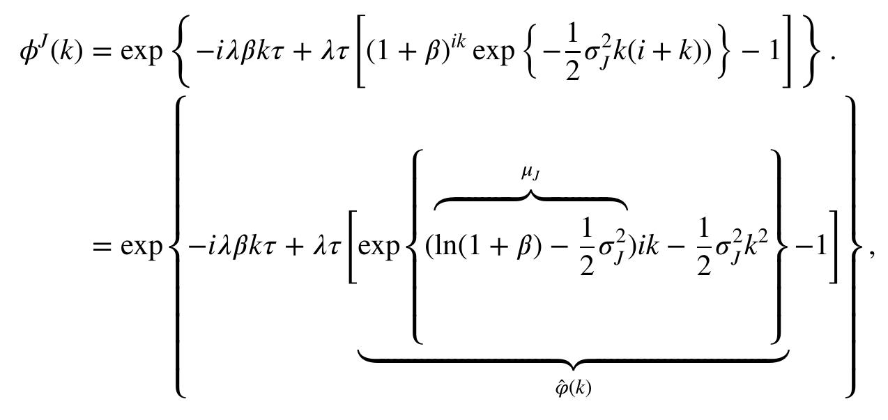 where @(k) is the characteristic function of a normal random variable N (1 Pp 07) with  The jump characteristic function as it is presented in (16) is not in the form of the Lévy—Khintchine formula, because 
