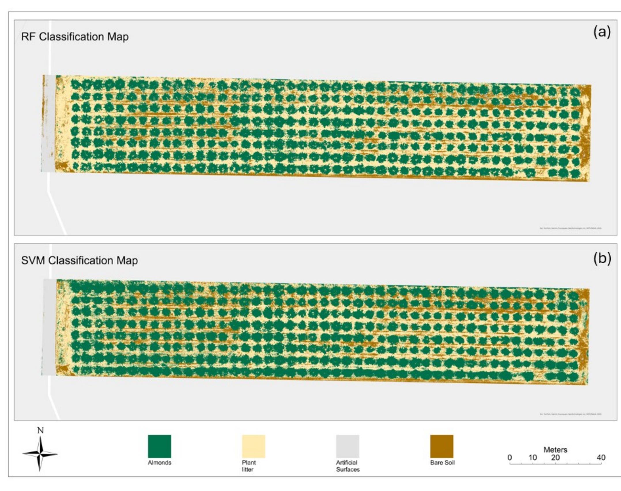 The lulc classification maps with (a) presenting the