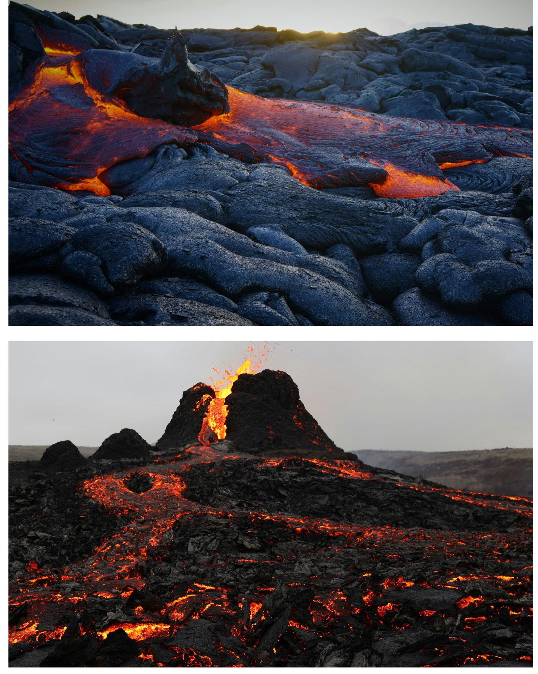 Example Of Lava Pahoehoe lava flow. figure 9. a-a lava flow.