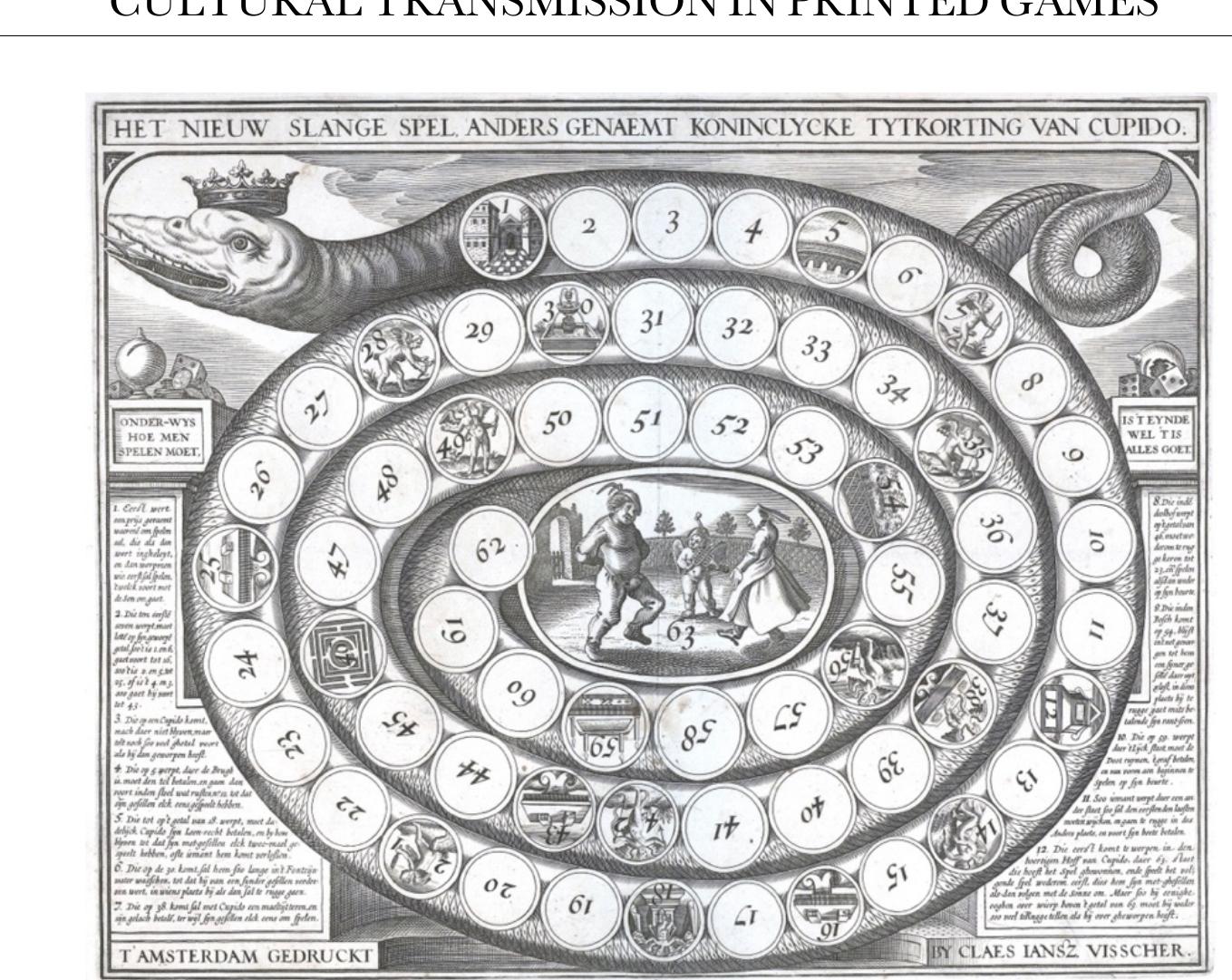 Figure 3: Cupid game by Visscher — the Dutch prototype. 