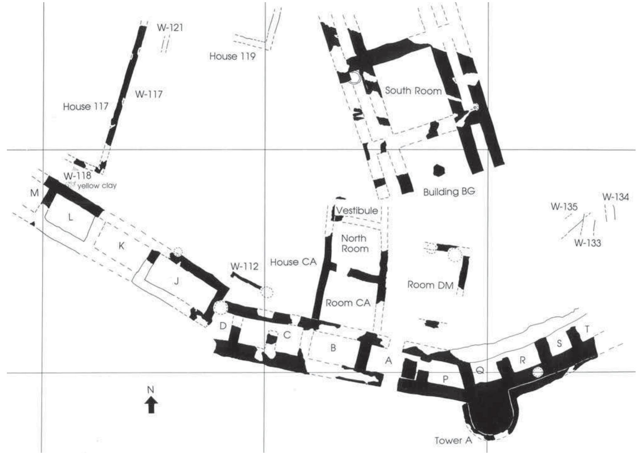 FIG. II-10: LERNA III, LATE PHASE C WITH THE CORRIDOR HOUSE BUILDING BG (AFTER WIENCKE 2000: 16 PLAN 7). 