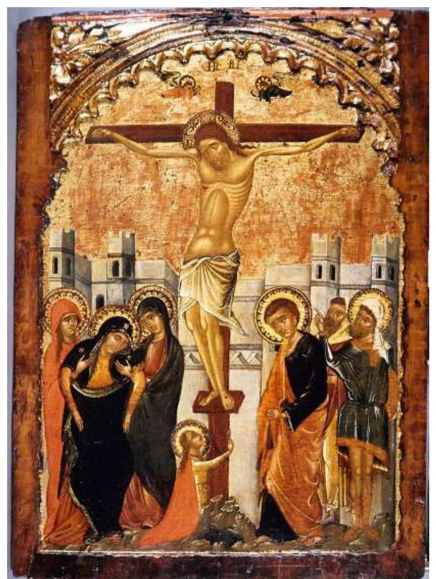 Plate XXX: Leros, church of the Virgin of the Castle. The Crucifixion, end of the 15" c. 