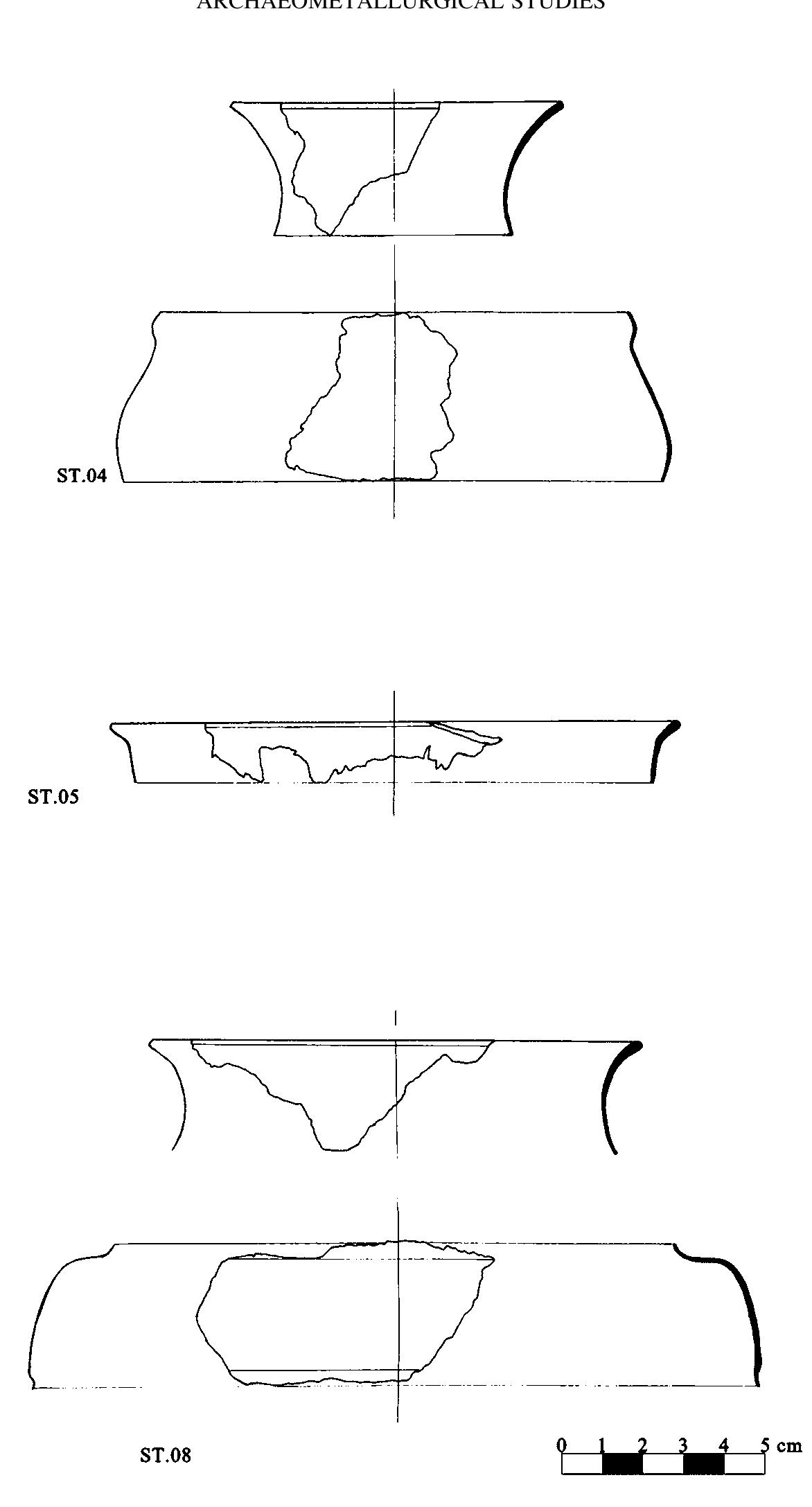 Pl. 6. Drawing of samples ST.04, ST.05 and ST.08. 