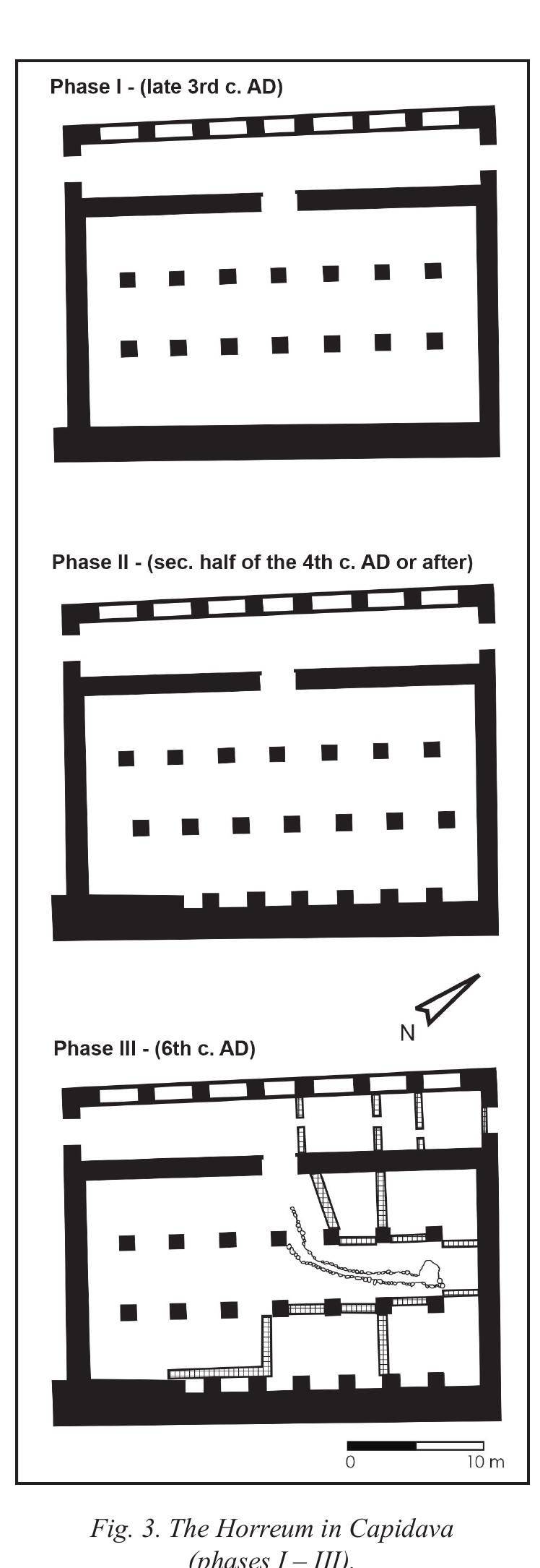 with the rest of the former castellum in ruins.‘ It was dated during the last decade of the 6" — early decades of the 7" century. The makeshift wall of the late fortlet was hastily erected and covered the southern quarter of the previous fort, post AD 595, possibly even after the revolt of Phocas in 602. It lasted over one decade and possibly even longer. The latest Early Byzantine coin known so far is a follis from the early regnal years of Heraclius (612/613) and this might give us an idea about the end of the Roman presence on the Lower Danube, after the Slavs and Avars attacked in AD 614-616. 