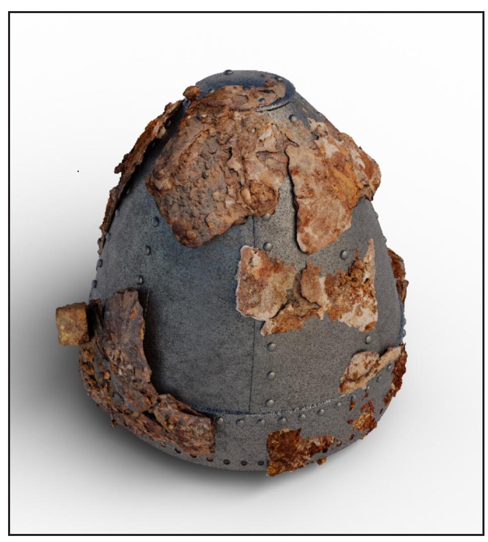 Fig. 10. Virtual anastylosis of the helmet fragments 