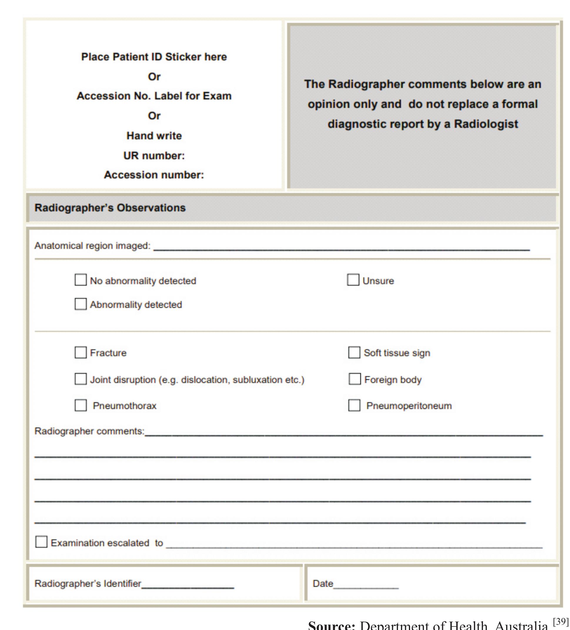 (PDF) Involvement of radiographers in the interpretation and reporting ...