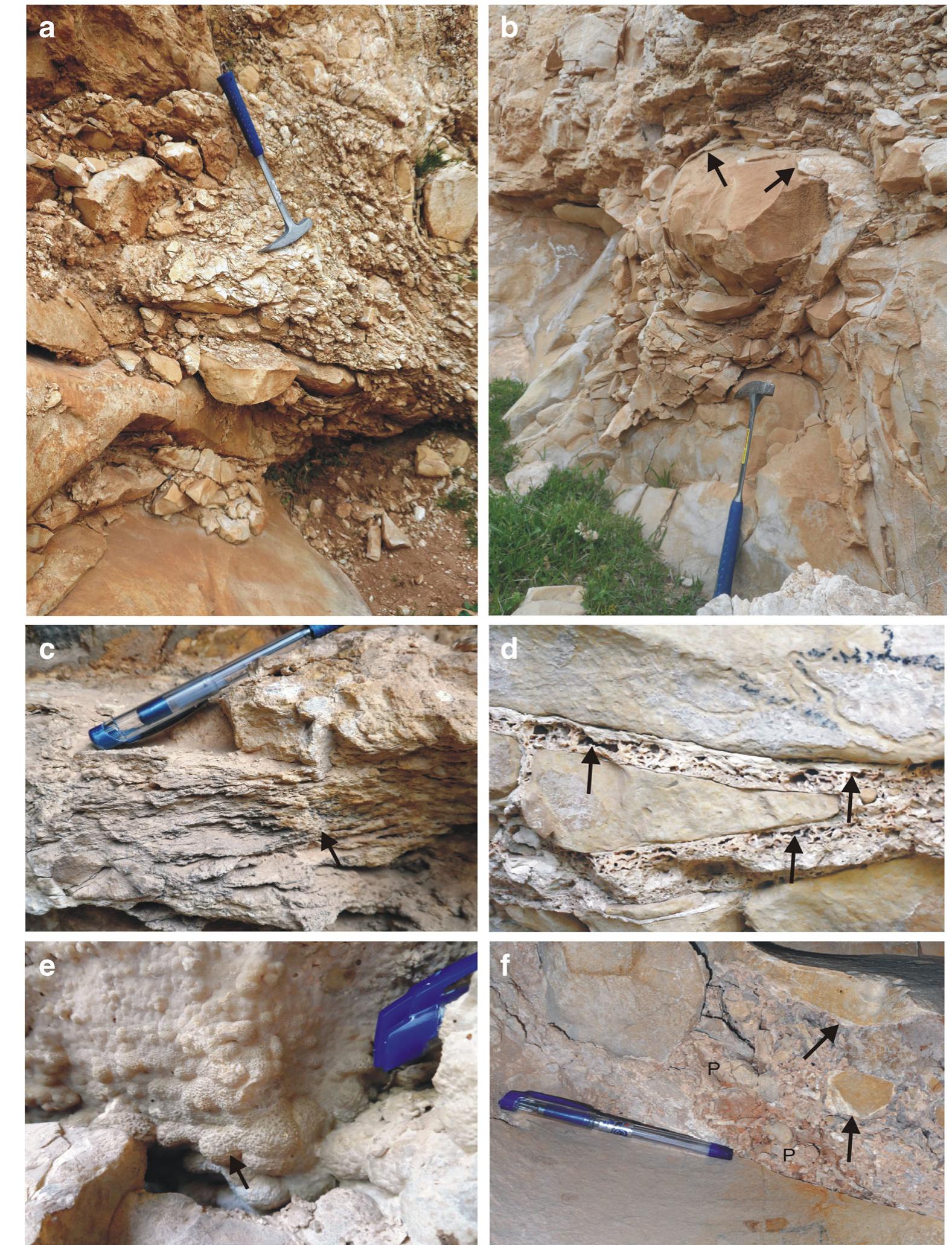 A geological map as a location map of the three measured