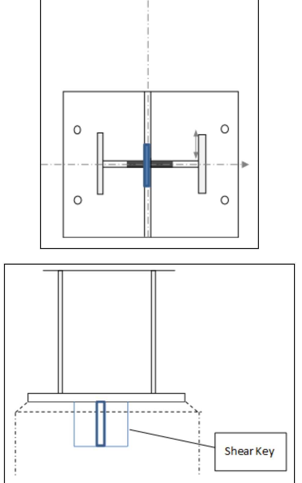 Shear Key Design Example Schematic of base plate & shear key references