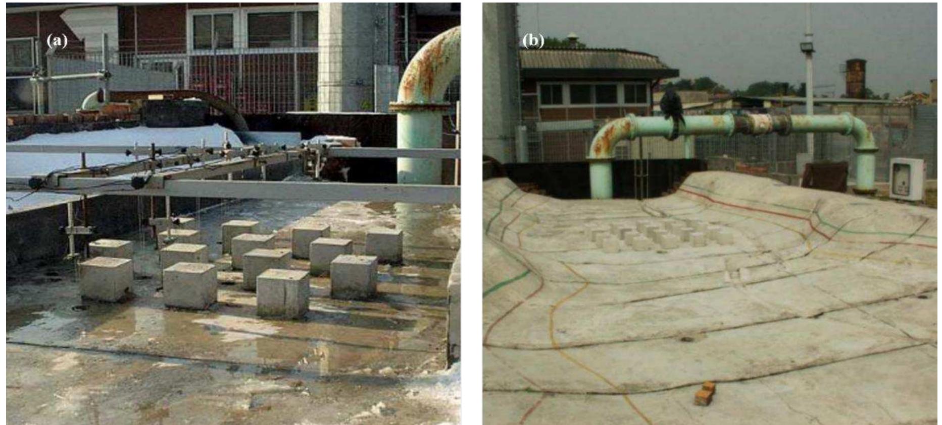 1: a typical view of a physical model of an urban area (a)