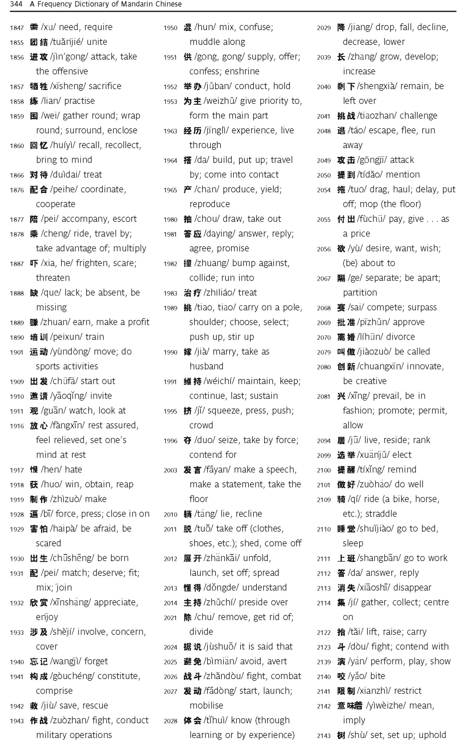 PDF) A Frequency Dictionary of Mandarin Chinese: Core Vocabulary for  Learners