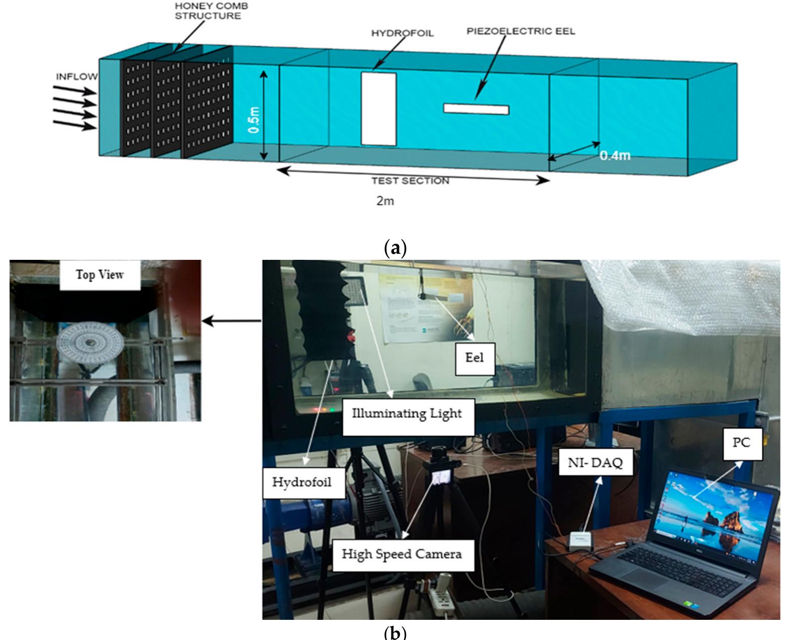 (a) schematic of the piv setup and (b) experimental piv