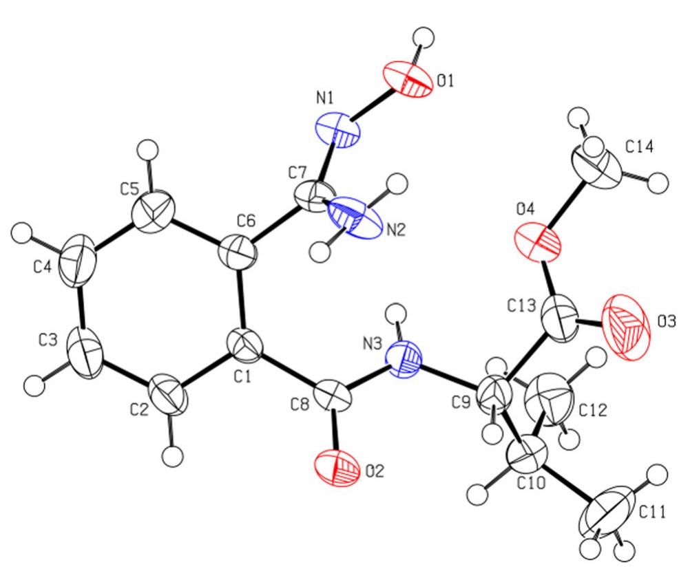 Molecular structure of 10¢ according to x-ray diffraction
