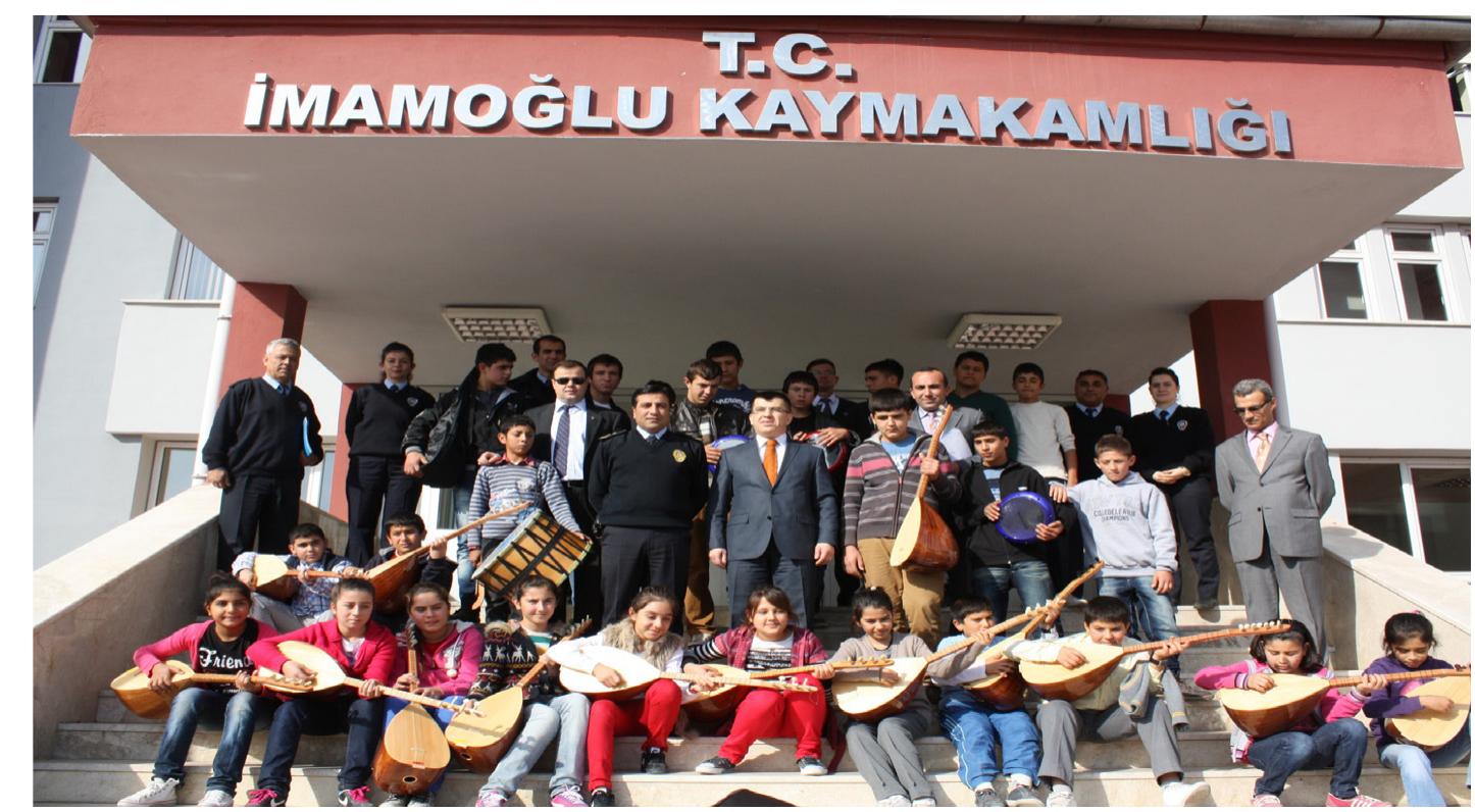 Fig. 5 - Children with their new musical instruments in Adana Imamoglu District Governorship 