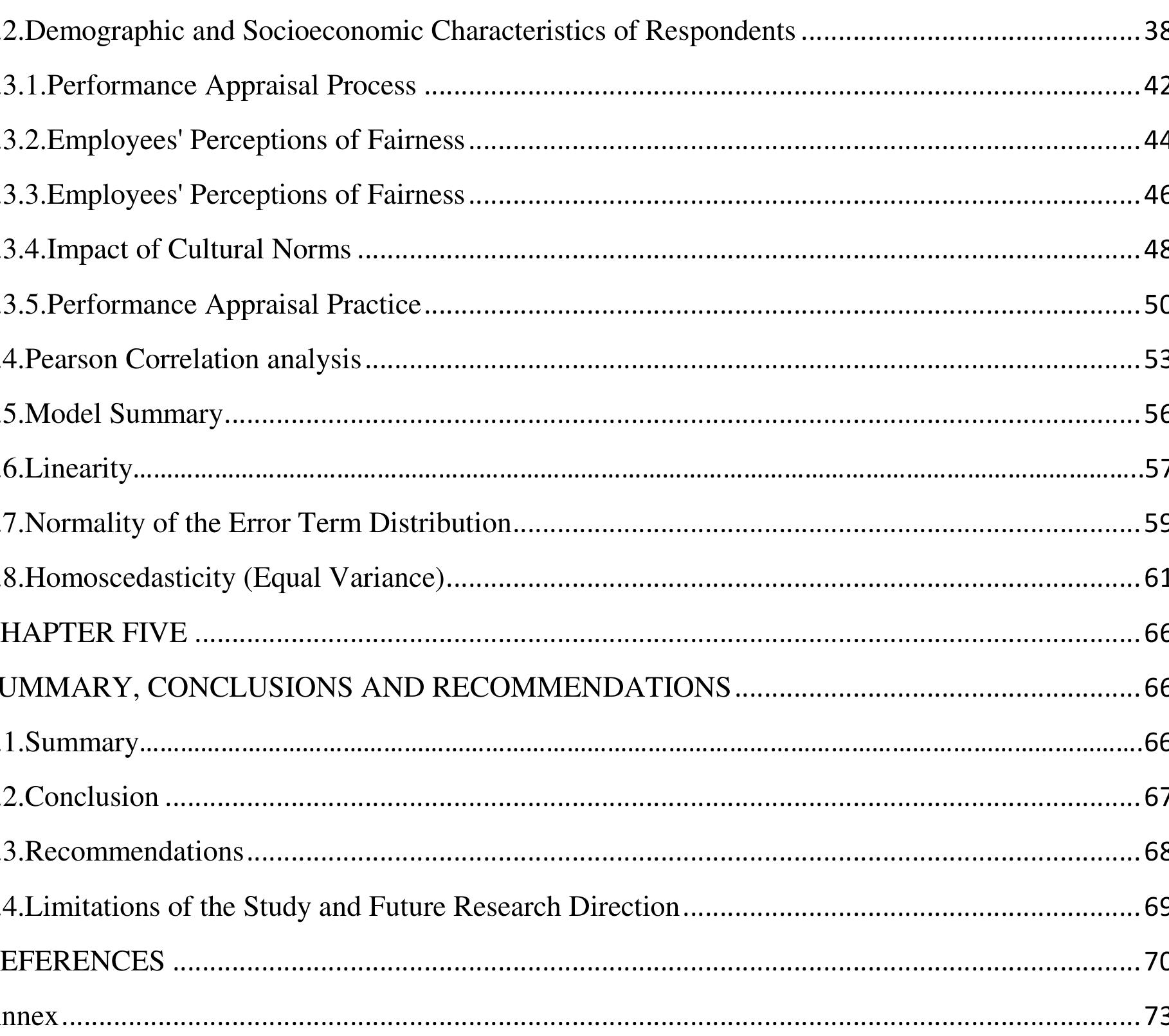 Table 3 - Assessment of Employees’ Performance Appraisal