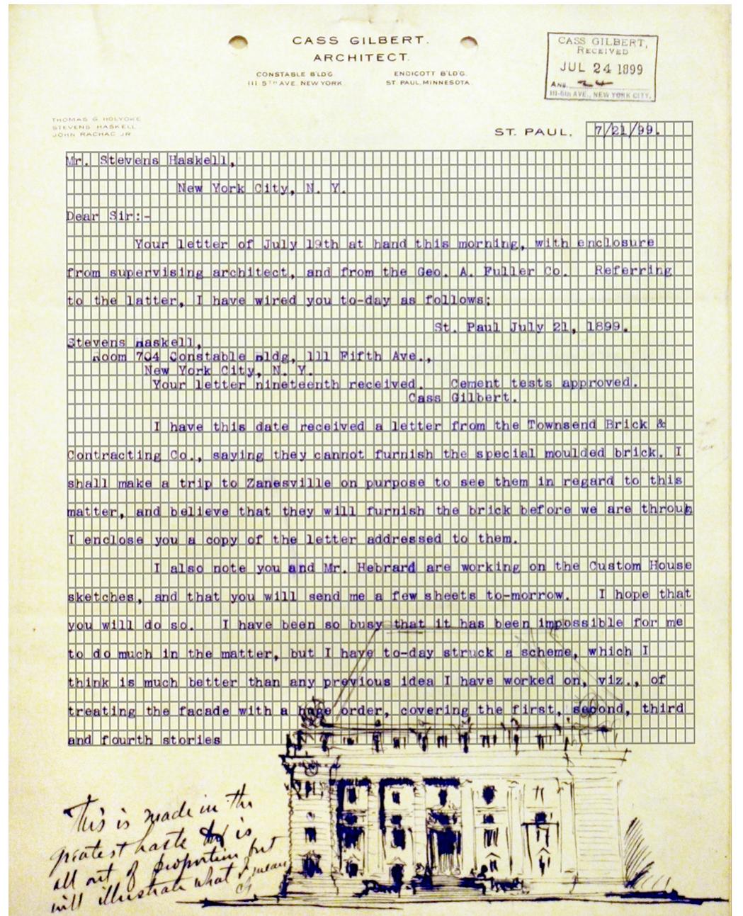 Typewriter Statement 3.3 typewriter grid on letter, gilbert to haskell, july 21,