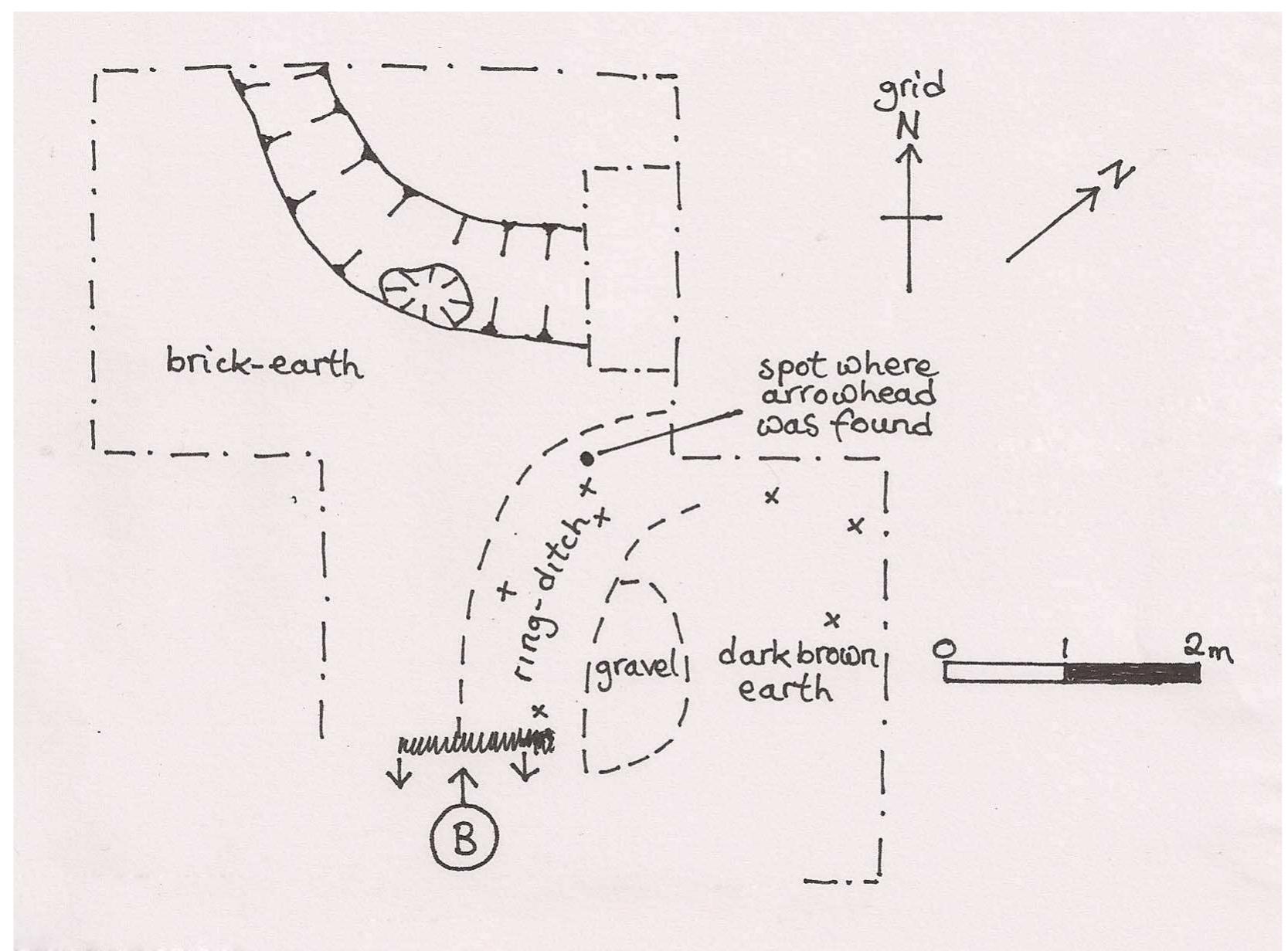 Fig. 6. The material field transformed. By returning again and again to the same part of the site, each time sketching the current state of emerging material evidence and re-interviewing the archaeologists working there, I was able to get a glimpse of the ways in which the site unfolded over time (Edgeworth 2003, p. 57). 