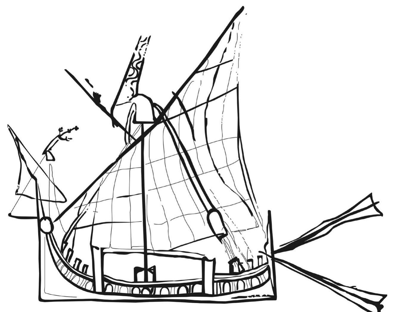 Lateen rigged ship depicted at the monastic site of kellia
