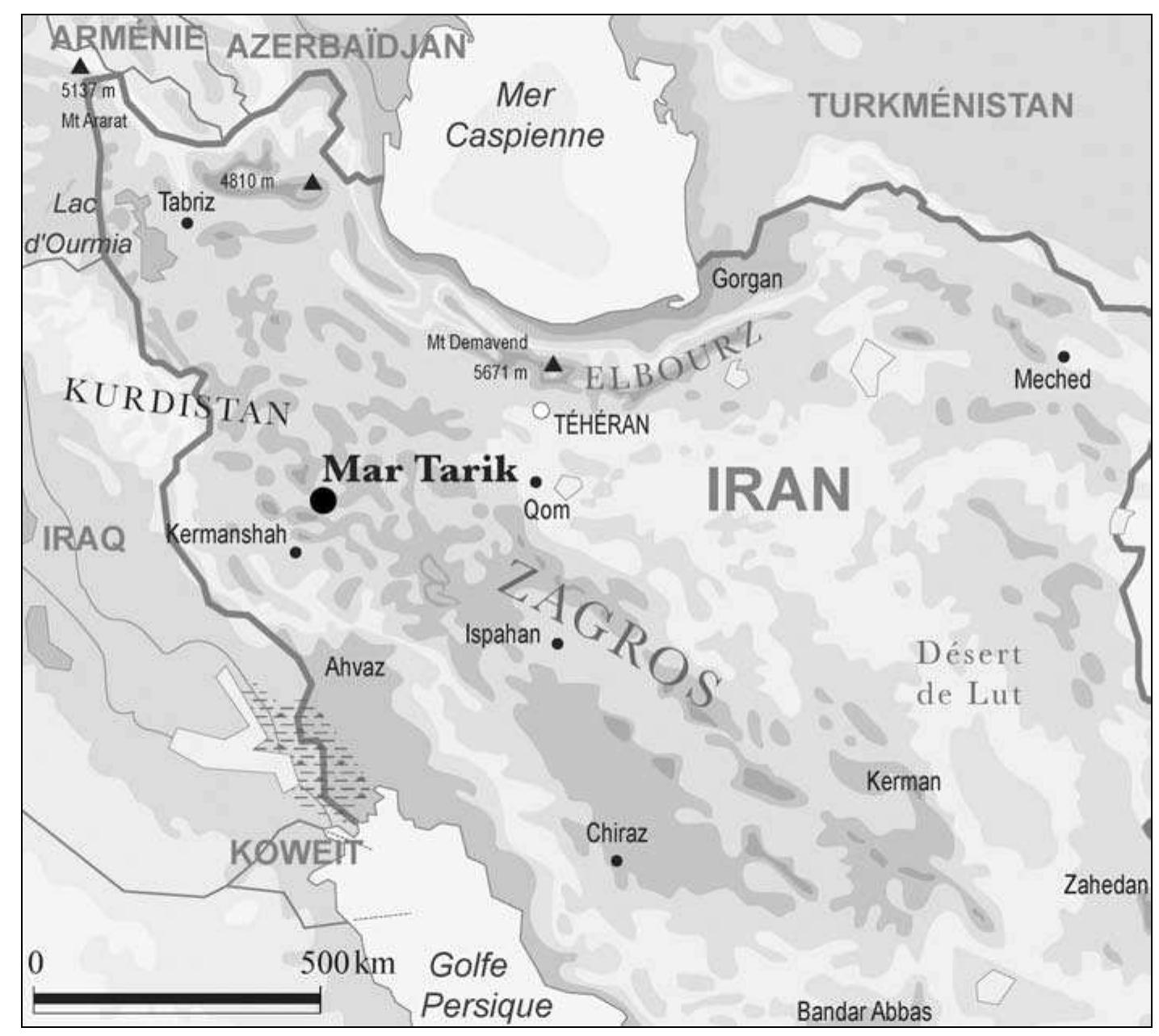1. general map of iran with mar tarik location