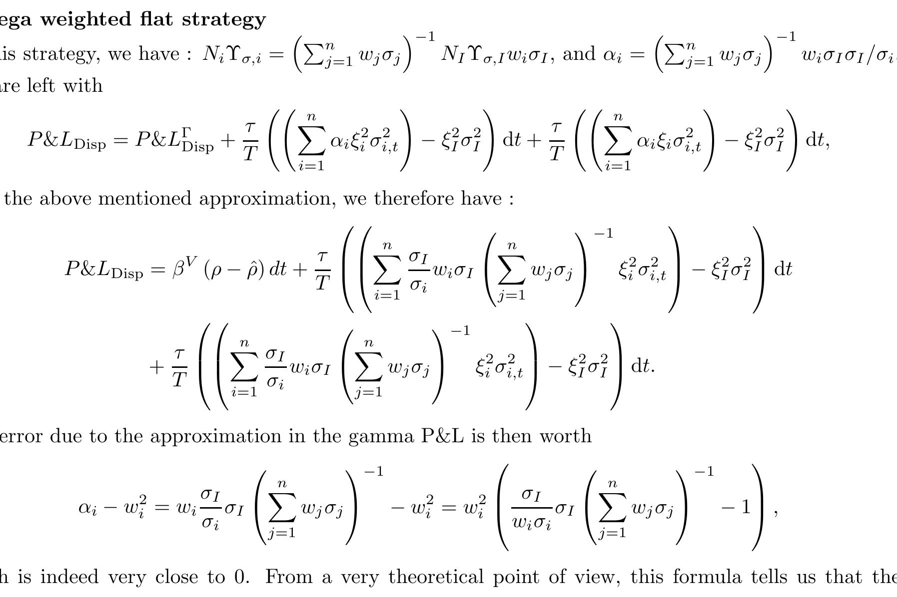 Dispersion Trade Example Figure 4 - from Variance Dispersion and Correlation Swaps