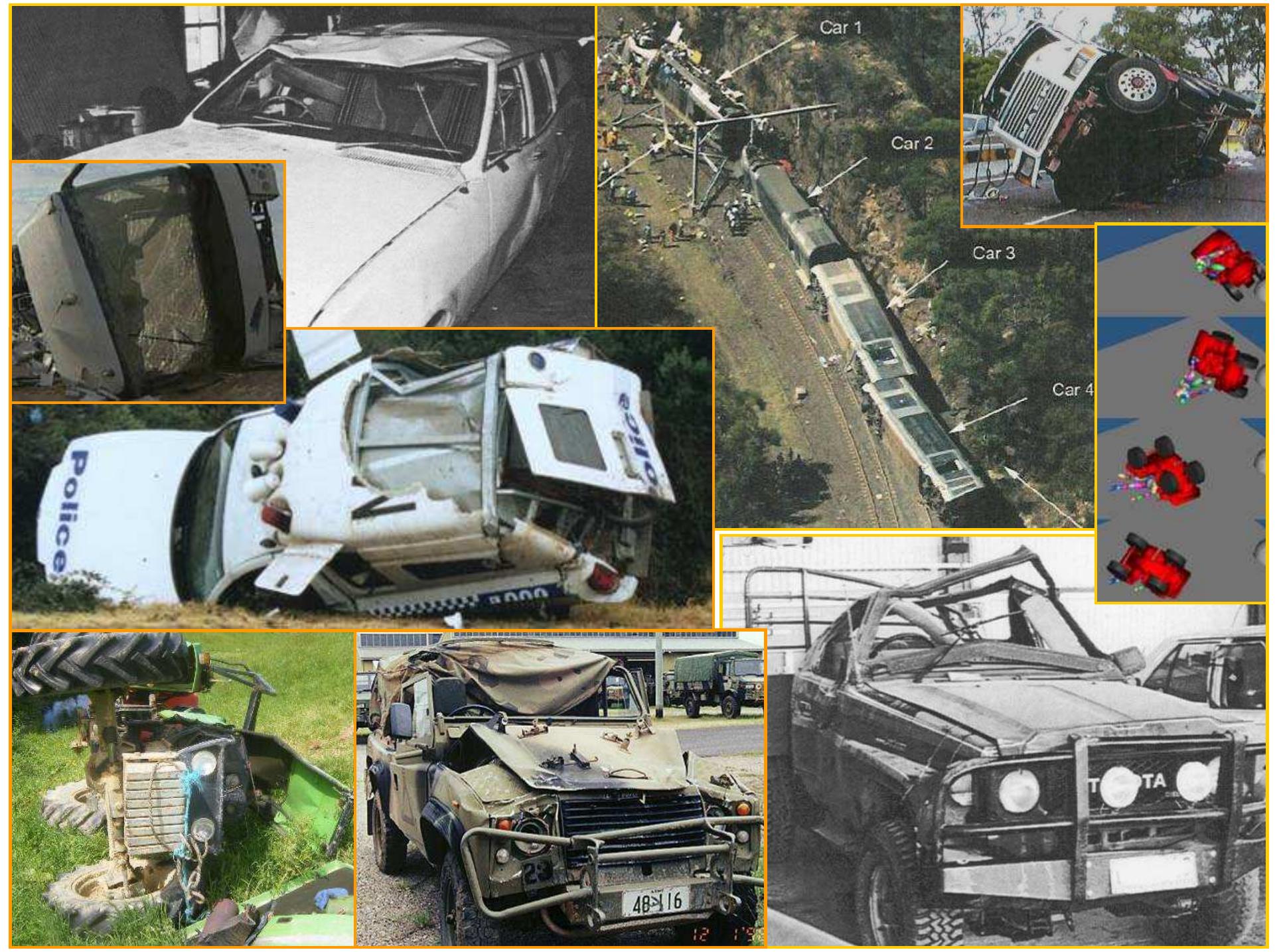Shows the toyota pickup with rops dropped from equivalent to