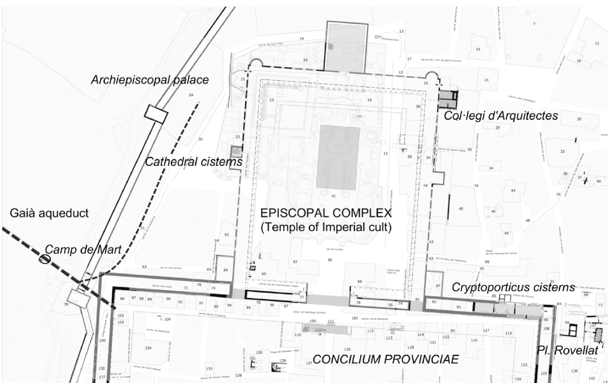Distribution Of Cisterns And Water Conduits In The Episcopal distribution-of-cisterns-and-water-conduits-in-the-episcopal