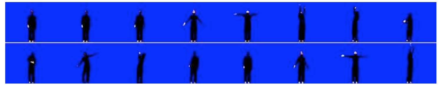 Dancing Keyframes 8: a keyframe display of the first 32 seconds of video 7.1