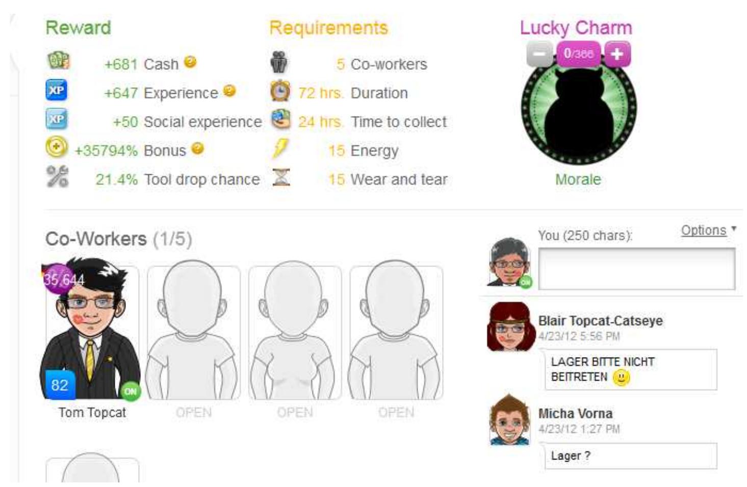 Figure 1: Project-View of Fliplife: Storage Project (“Storage overloading trick”) 