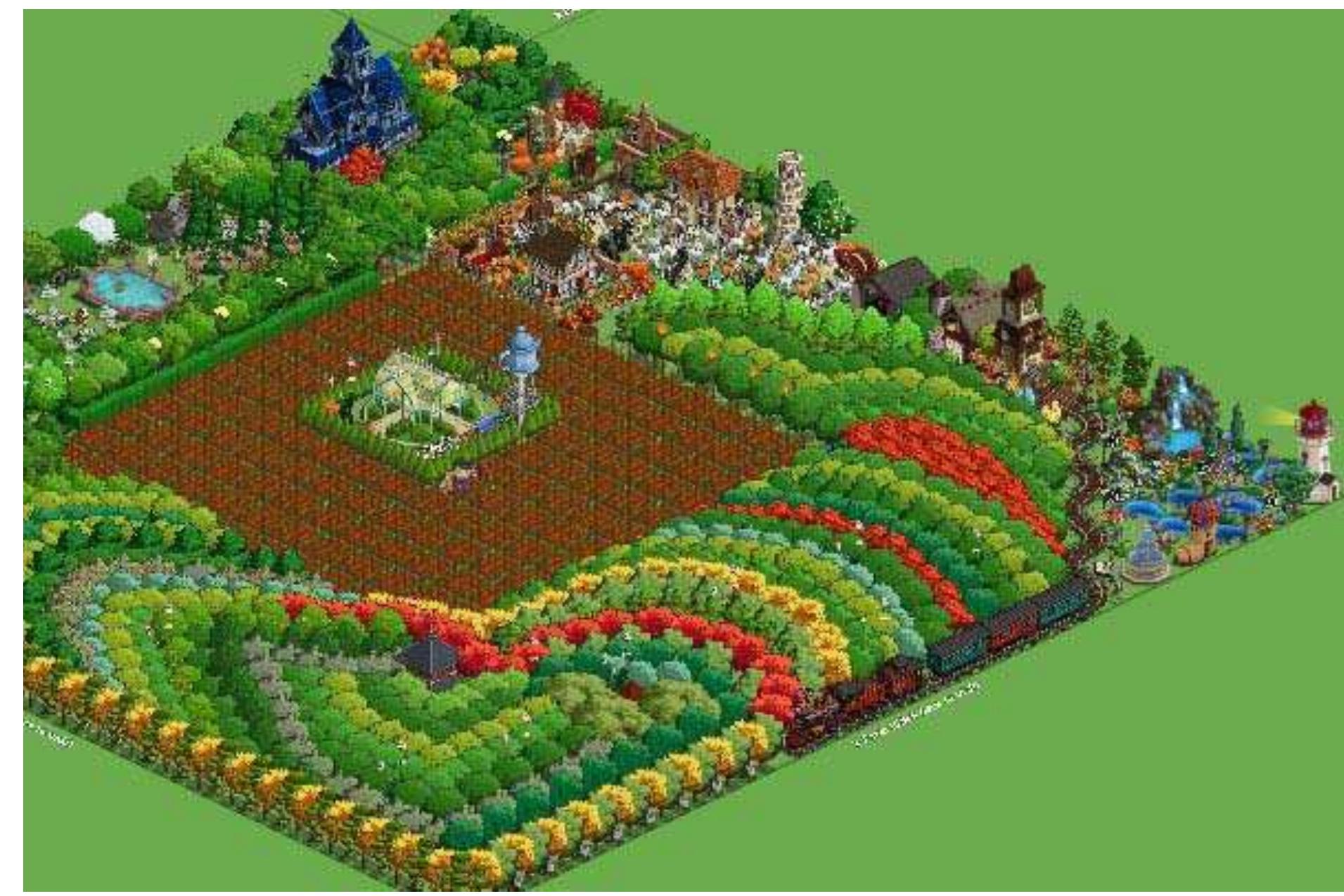 Figure 3: FarmVille: Example for well decorated farm (Wei 2010) 