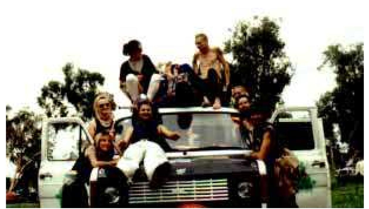 VIBE TRIBE CREW AT Happy VALLEY ‘95, NEAR GOSFORD (Puoto. PETER STRONG) Although legendary, the Happy Valley parties were plagued with disastrous incidents. One held down at Wollongong in the summer of *95 was a massive production but the local authorities shut it down in the morning pressuring people to leave the site pronto. Road deaths occurred on the way back to Sydney. Of course, the media blamed the dance party with headlines like ‘killer dance craze’ adorning the tabloids on Monday morning. Another Happy Valley event at Gosford in the summer of ‘97 was moved on the Friday night. A friendly land owner had offered a safe space to save the gig, and the media and police were told that it wasn’t a rave but a big barbecue. ‘The World’s Biggest Barbecue’ saved the day. People were redirected and a new site quickly emerged.