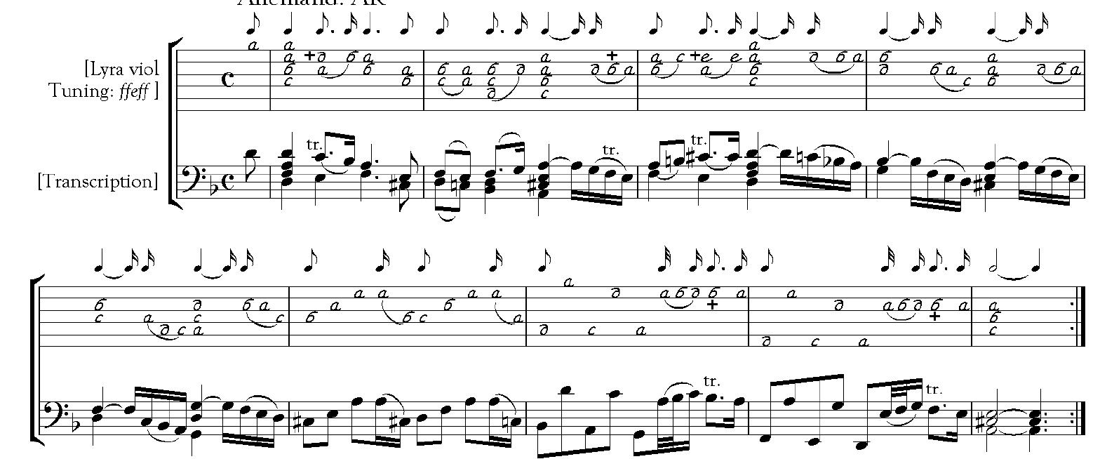 Harp Form Example Figure 58 - from ‘Lyra Viol Ecclesiastica: A Neglected
