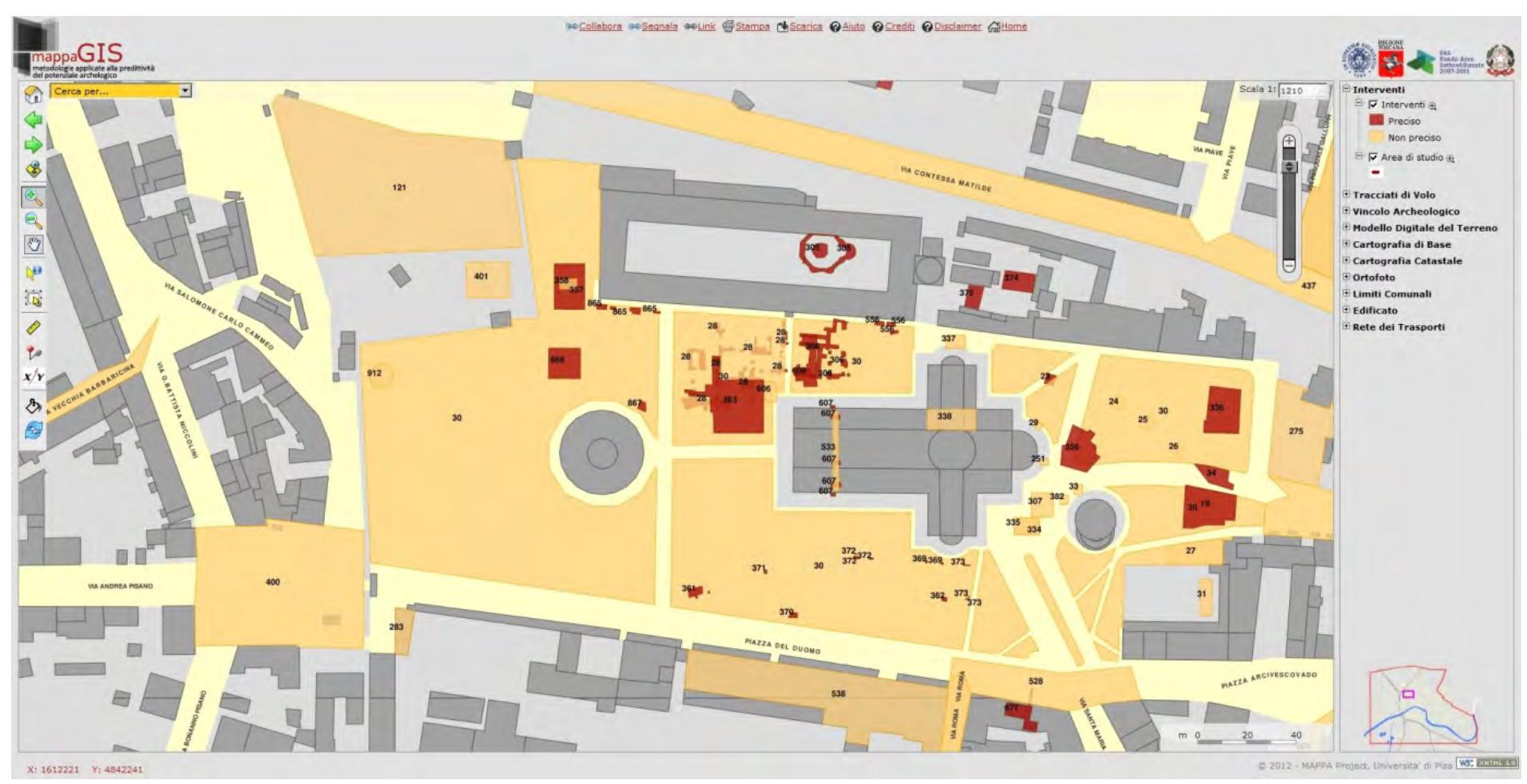 6.1 User interface of the MAPPA webGIS. 