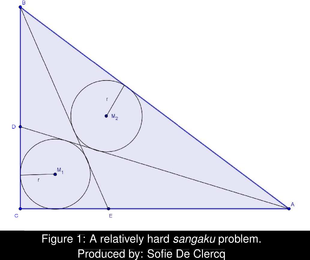 Japan Sangaku Math Problem (PDF) Sangaku: The Mathematics of Traditional Japanese Votive Tablets