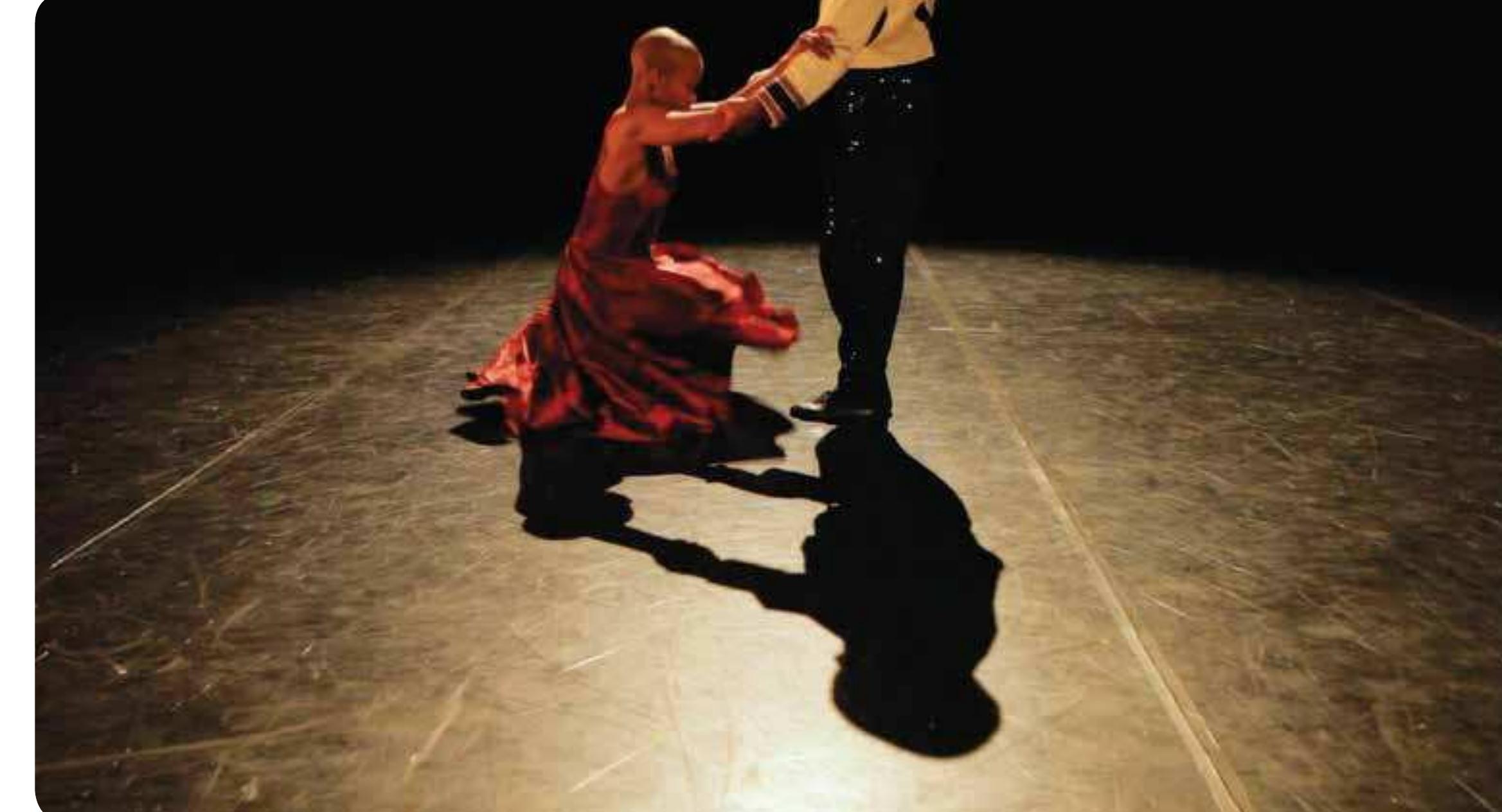 Nandipha Mntambo, Paso Doble, 2011, digital video, 9 min 11 sec. Collection: Jochen Zeitz  picture, so that the viewer is only aware of it,  if at all, for a split second when the dancers’ faces come into view and their gender identity becomes uncertain. For while the dancers appear to be a male-female coupling they are  in fact two women — Dada Masilo and Lulu Mlangeni. In a red dress Masilo represents the feminine figure; wearing an adaptation of the toreador’s costume Mlangeni parades as the male figure. However, Masilo's shaven head disrupts expectations as does the ambiguity of Mlangeni's gender.  From historical to contemporary artworks, the appearance of clothing is perceived as stating a reality, reproducing that which occurs in real life, though it is also part of a discourse to underline allegory — ‘clothing signs make visible the structure and organisation of interaction within a specific social context.’ From this point of view clothing presents both fact and fiction. In Paso Doble the garments help support a fiction, while overstating facts.  Uncovering these fictional identities, exposing the masquerades, isn’t the most significant aspect of this work. Rather it is the manner in which Mntambo quietly destabilises the routine by directing attention to what occurs outside  of the dance. A shadow on the floor in front of the dancers shows the two bodies conjoined as if they are a peculiar hybrid creature, a shape- shifter. This dark doppelganger becomes the underlying truth that they cannot outrun: that the two performers are not separate entities. Self and other, the dominant and subservient players nature and culture have become interwoven. The dance serves as a metaphor for an inner battle for ascendance and the friction between these binaries — if they are indeed binaries for there is a sense that male/female, nature/culture  ). Preziosi (ed.), New York: Oxford University Press, 2009, 301-15.  |. Chus Martinez, ‘How a Tadpole Becomes a Frog. Belate \esthetics, Politics and Animated Matter: Toward a Theory \rtistic Research’ in The Book of Books. JOCUMENTA (13. atalogue. Ostfildern: Hatje Cantz Verlag, 2012.  >. Judith Lynnee Hanna, Dance, Sex, and Gender: Signs of Identity, Dominance, Defiance and Desire, Chicago: Jniversity of Chicago Press, 1988, 4.  3. Cited by Jannelle Reinelt, ‘The Politics of Discourse: -erformativity meets Theatricality’ in Performance: Critical soncepts in Literary and Cultural Studies, Philip Auslander ed.), London: Routledge, 2003, 156  . Ibid., 156  3. Cited by Bert O. States, ‘Performance as Metaphor’  n Performance: Critical concepts in Literary, and Cultural studies, Philip Auslander (ed.), London: Routledge, 2003, 12.  ). Ibid.  0. Patricia Penny, ‘Dancing at the Interface of the Social ind the Theatrical: Focus on the Participatory Patterns of Sontemporary Competition Ballroom Dancers in Britain’  n The Journal of the Society for Dance Research, 17.1, Summer 1999), 53, http://www.jstor.org/stable/1290877. 1, Judith Lynnee Hanna, 4.  2. Ibid. 5.  3. Ruth P Rubinstein, Dress Codes: Meanings and Viessages in American Culture. Colorado: Westview Press, 001, 9.  4. Mntambo in conversation with Ruth Simbao in Nandip! Vintambo, Cape Town: Stevenson, 2001, 9-23.  5. Judith Butler, Bodies that Matter: On the Discursive _imits of Sex, New York: Routledge, 1993, 4.  COUPINGs are CONJOINEA. ‘There are] moments when we are at war with ourselves ... performing as an animal has been an eye-opener. There are elements of myself that | don't really understand, don't necessarily like; observes Mntambo," referring to the nature versus culture dialectic that underpins the works where she dresses up as a bull or wears cowhide garments. This observation has some bearing on Paso Doble. Mntambo appears to search for the boundary between nature and culture, restating the signs of gender in order to discover which are biological or socially imposed. ‘The relation between culture and nature presupposed by some models of gender “construction”’, writes Butler, ‘implies a culture or an agency of the social which acts upon nature, which is itself presupposed as a passive surface, outside the social and yet its necessary counterpart.'® From this point of view, nature is gendered as feminine (the passive surface) and culture (the dominant influence) as masculine. Through the shifting shadow on the floor in front of the dancers, Mntambo shows how  the boundaries between the two are being re-negotiated. However, as this debate springs from this evasive chimera — the shadow of the dancers — there remains a lingering doubt about its significance; rather like assigning value or perceiving objects in a cloud floating in the sky. Ultimately, the meaning — the unseen qualities o1 the work — is generated externally by the viewer. 