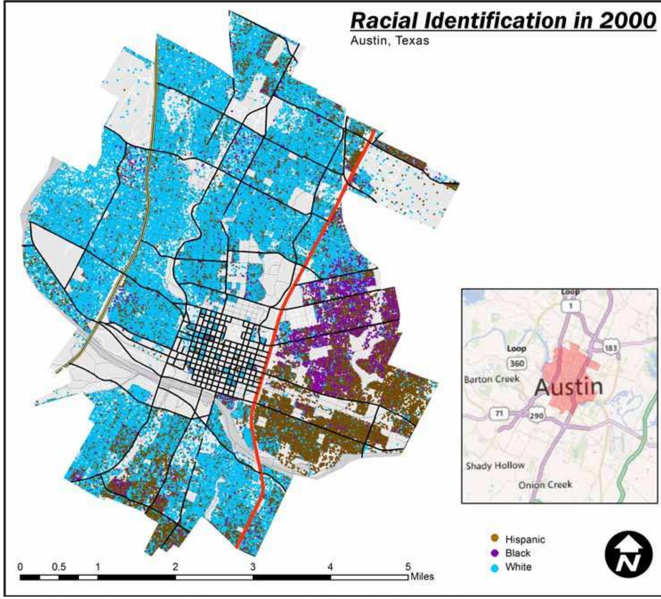 Map 7 -racial identification in 2000