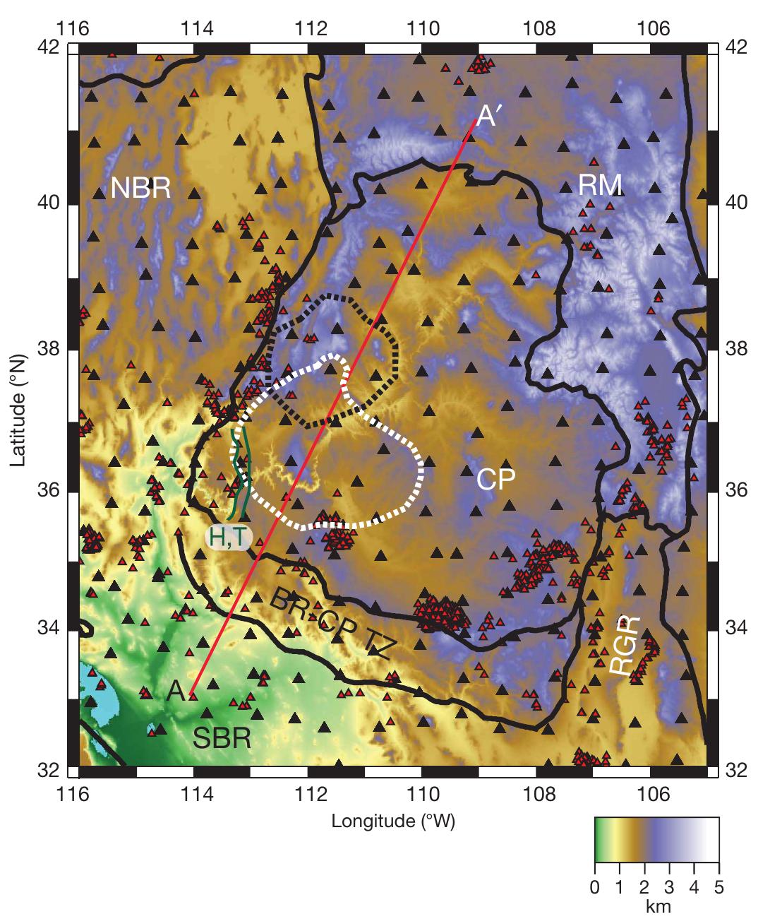 Figure 1 - from Continuing Colorado plateau uplift by