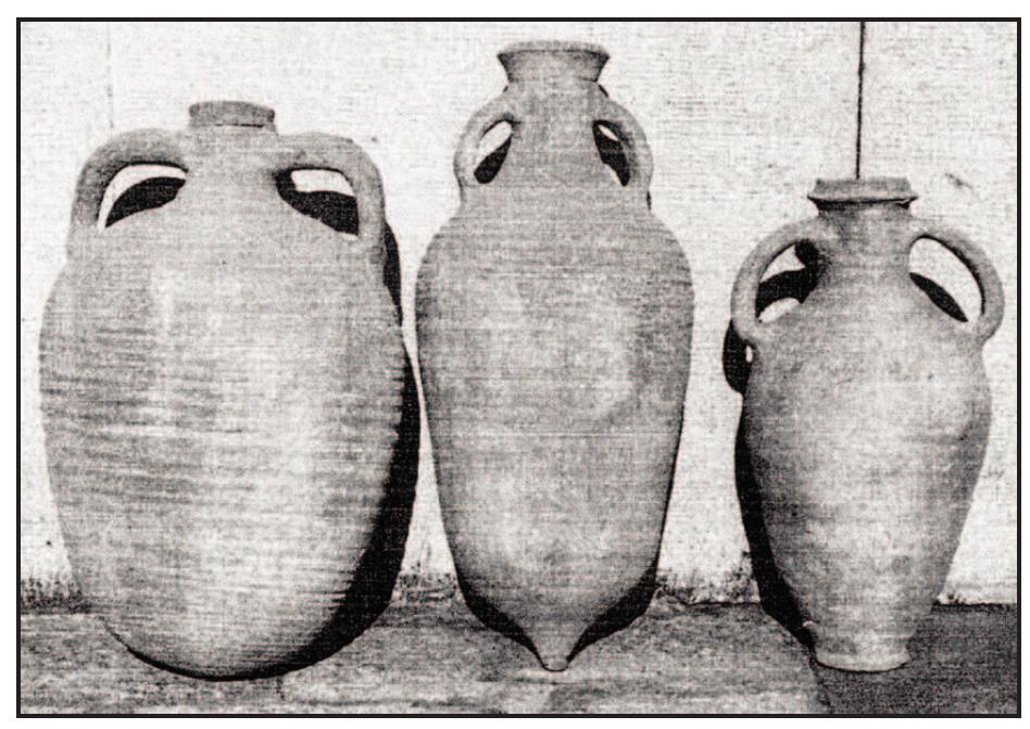 In his article on Roman amphorae in Dalmatia, Cambi (1989: 331-335) reports the recovery of about fifty ‘Byzantine’ amphorae used in the late an- tique reconstruction of the northern city wall of Sa- lona. He dates their use to between the fourth and sixth centuries, while he seems certain that the wall was reconstructed at the end of the fifth or the be- ginning of the sixth century (Cambi 1961-62); one of the amphorae in his photograph (Fig. 14) seems to resemble the Late Roman (LR) 1 form, and an- other the form Keay LII (probably used for wine between the fourth and sixth centuries), but unfor- tunately, no more definite information is provided for this find. 