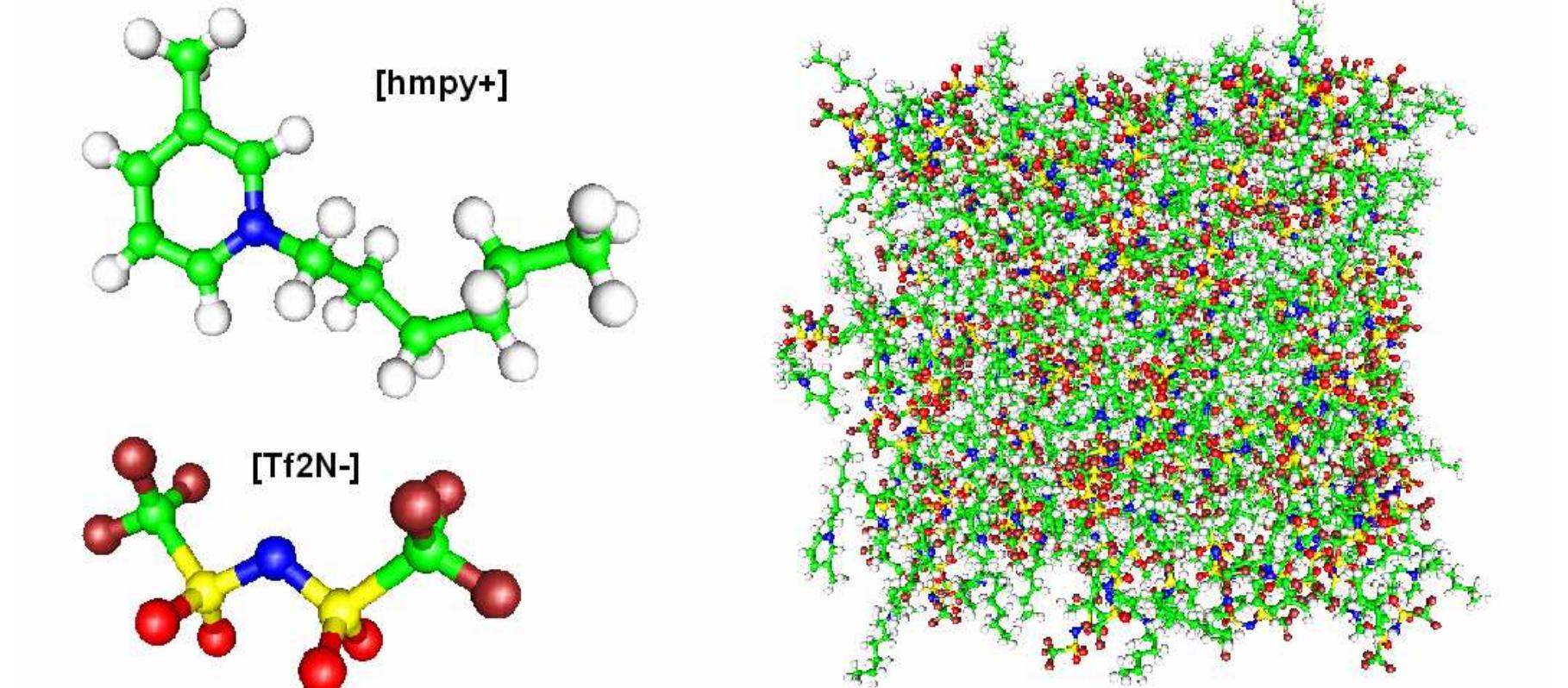 The structure of one cation and anion of [hmpy+][tf2n-]