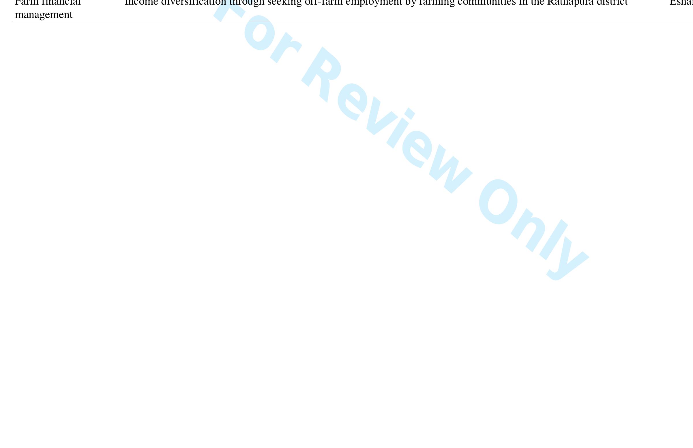 (PDF) Climate change and agricultural adaptation in Sri Lanka: a review