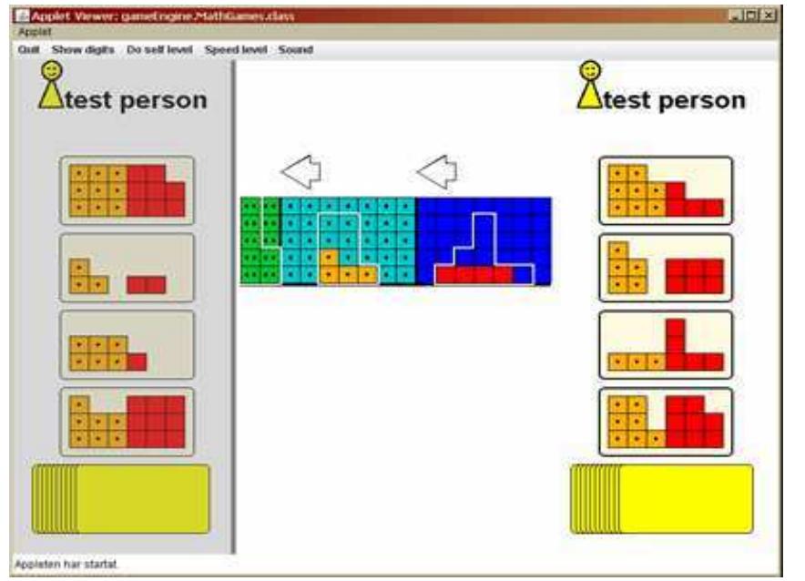 - game play example of addition game