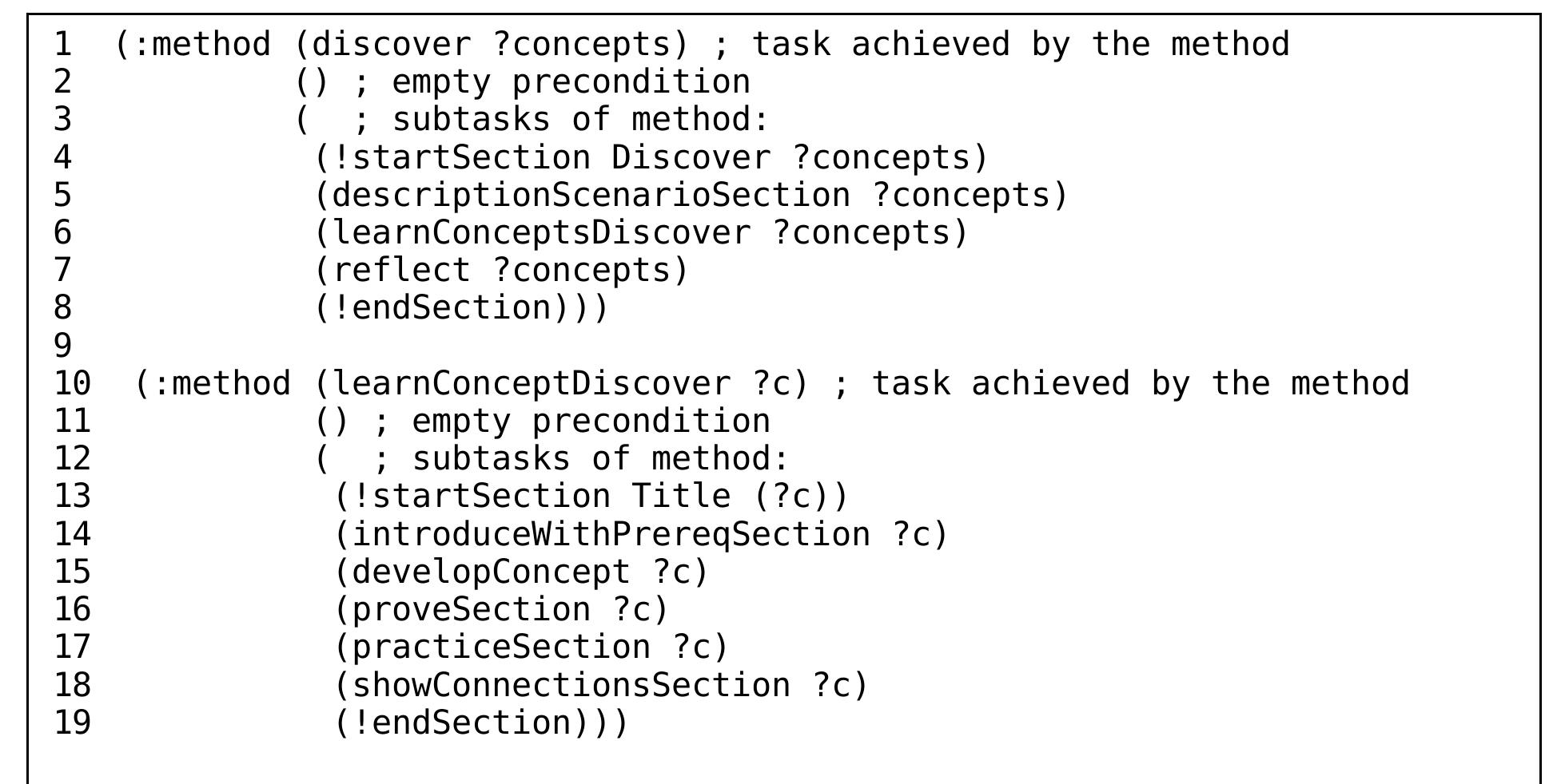 Top-level decomposition in the scenario discover