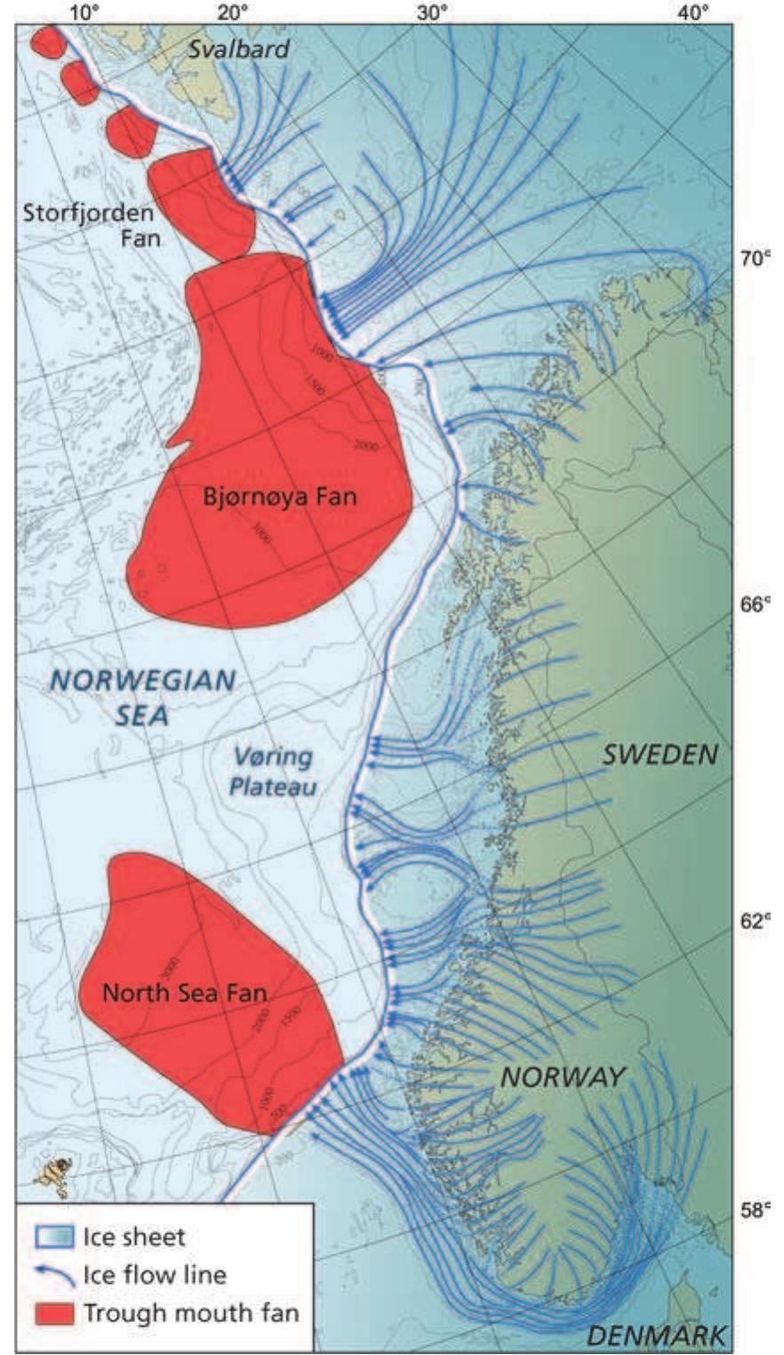 Ice Flow Pattern Map of the nordic countries (reproduced with permission of