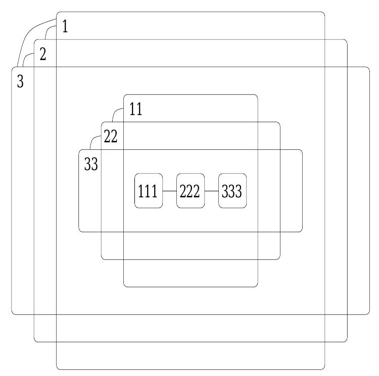 A higraph with 9 blobs and a hamiltonian cycle of length 27