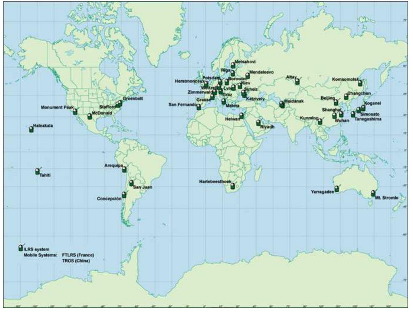 13 map of the distribution of the ilrs slr network (source:
