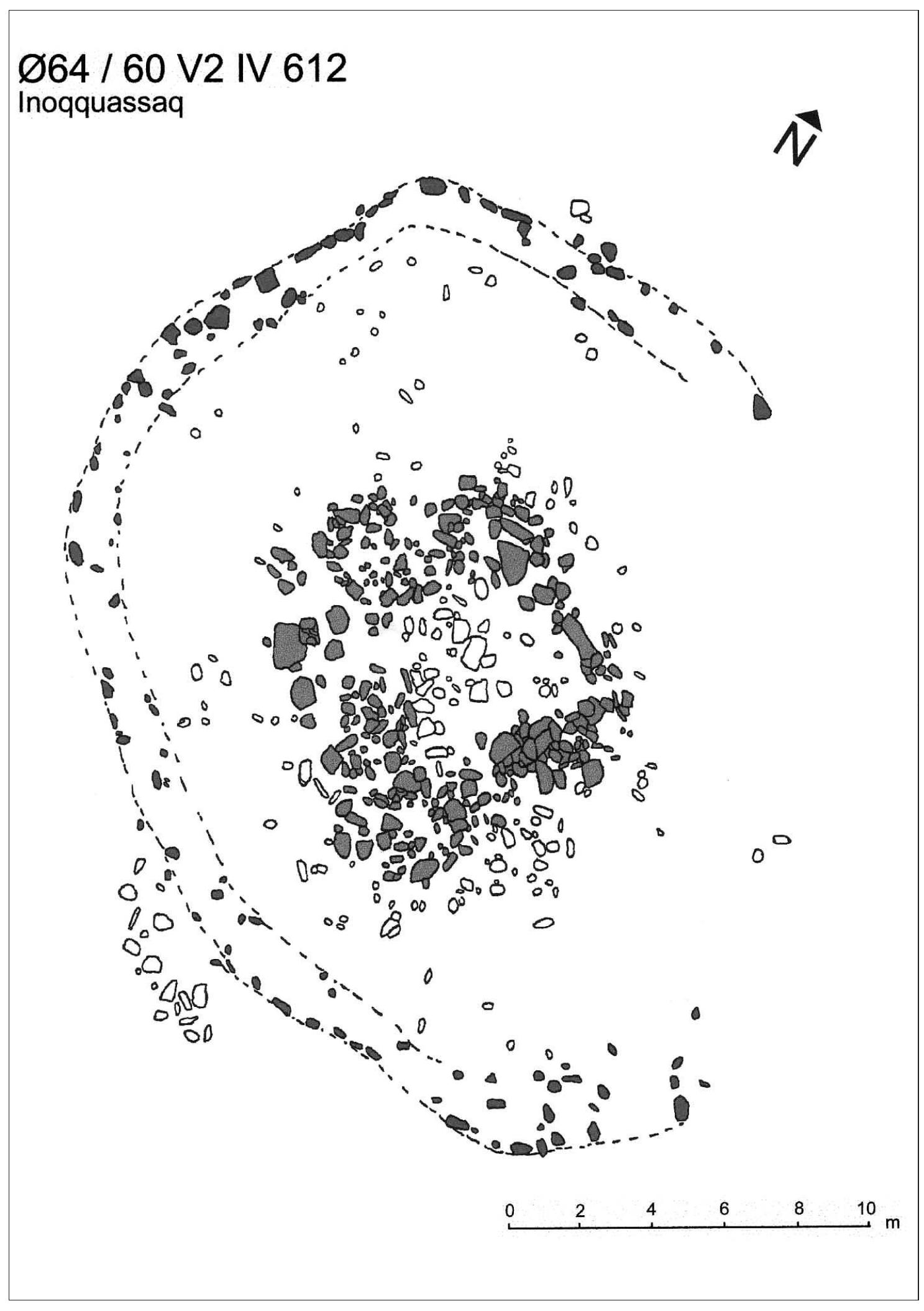 Figure 8. Church site at Inoqquasaat (O 64) in the Eastern Settlement, Greenland. Survey by S. Stummann Hansen 1999. Computer-graphics: O. Guldager. 