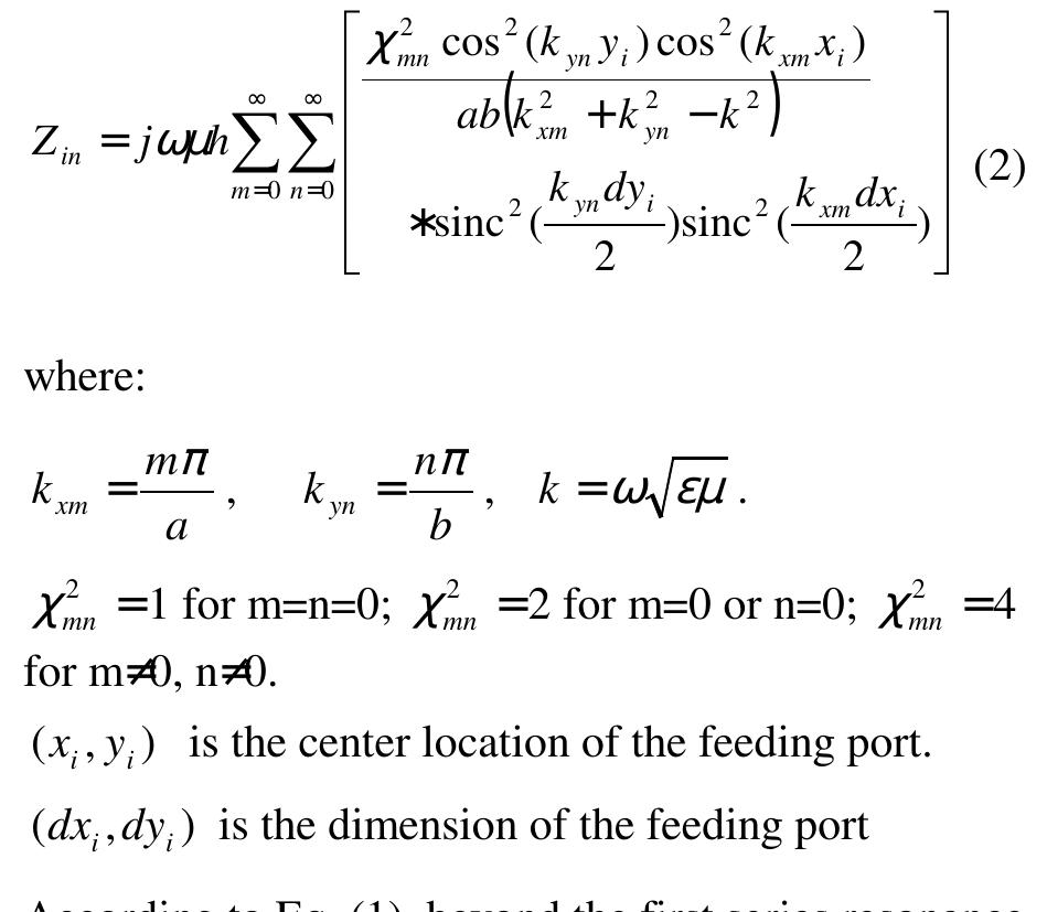 - lumped element model of power bus with decoupling