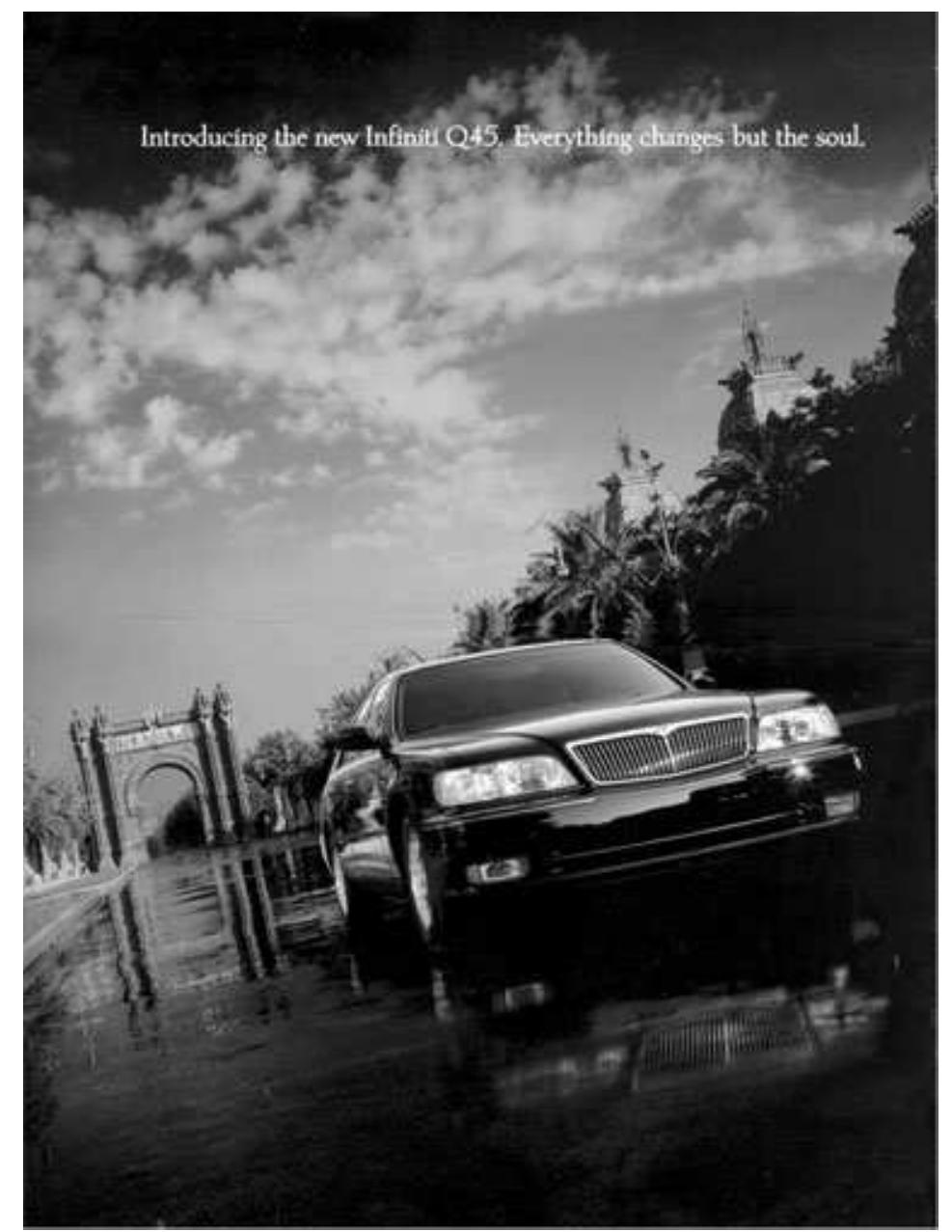 Figure 1: The Soul of the New Machine: The ultimate factory add-on for the Smart Car that has Everything — conciousness. © Infiniti; reprinted under Fair Rights clause of U.S. copyright law. 